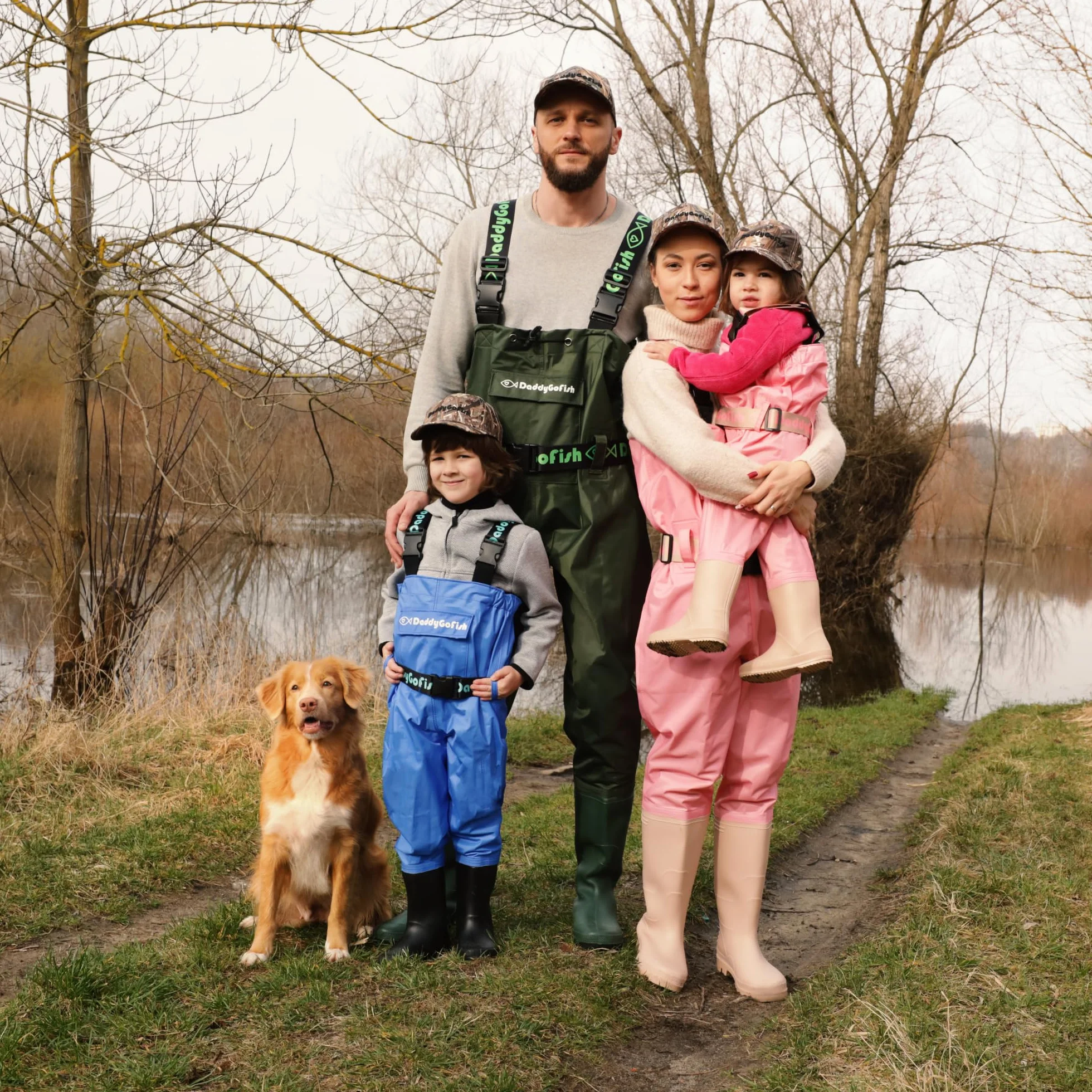 DaddyGoFish Waders de Poitrine pour Pêche et Chasse, Cuissardes avec Poche