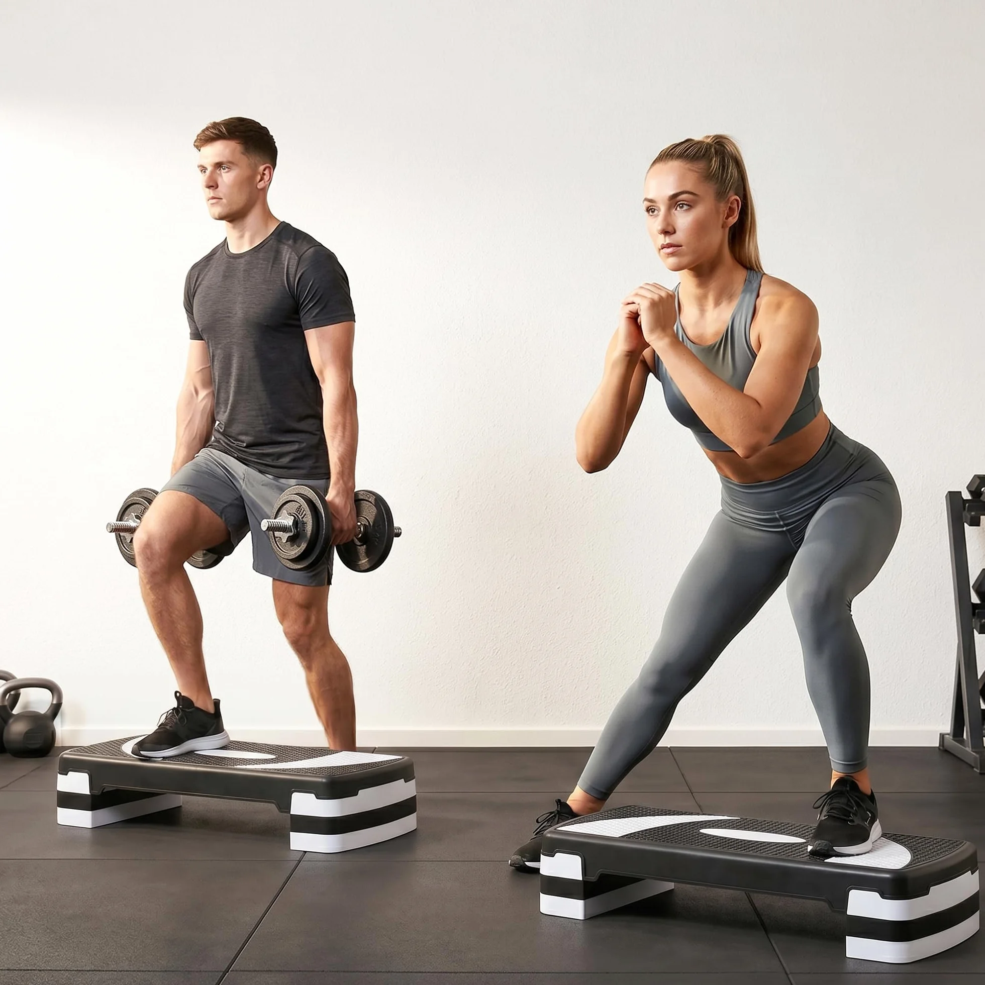 HOMCOM Stepper Fitness Aérobic Hauteur réglable 10/15/20 cm Antidérapante