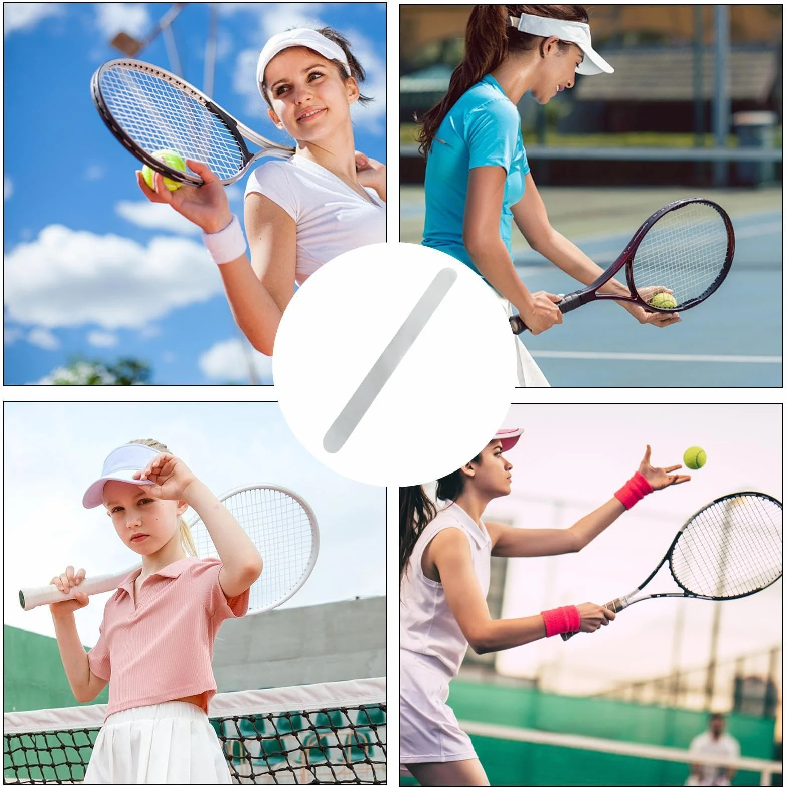 Bande de protection transparente pour cadre de raquette de tennis