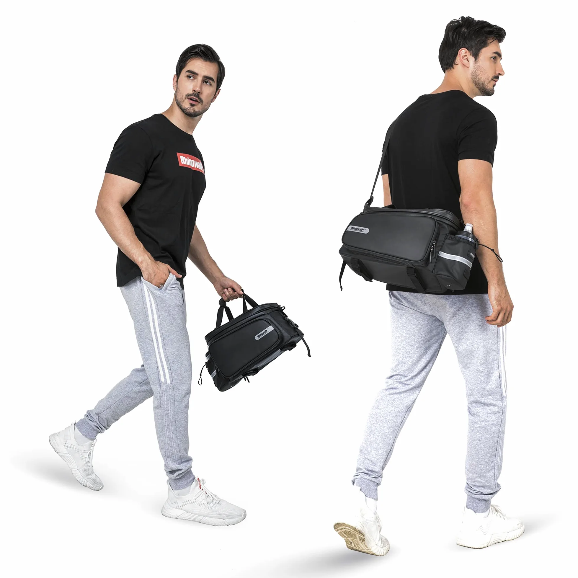 BAIGIO Sacoche Velo Porte Bagage Arriere Étanche 10-30L Grande Capacité Sacoche Vélo Arriere 3 en 1 avec Housse de Pluie pour Vélo/VTT