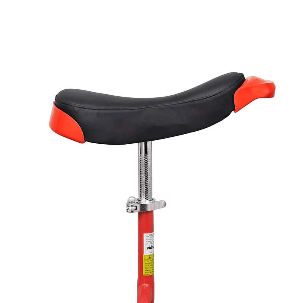 Monocycle Ajustable Rouge 16 Pouces pour Enfants Débutants