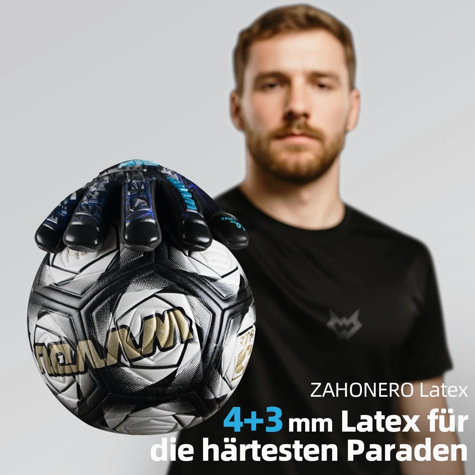 WVVOU Gants de Gardien de But pour Hommes et Adolescents - Gants de Gardien de But Haute Performance pour Enfants avec 5 protège-Doigts Amovibles, Gants de Football avec Latex Collant de 4 mm sur la
