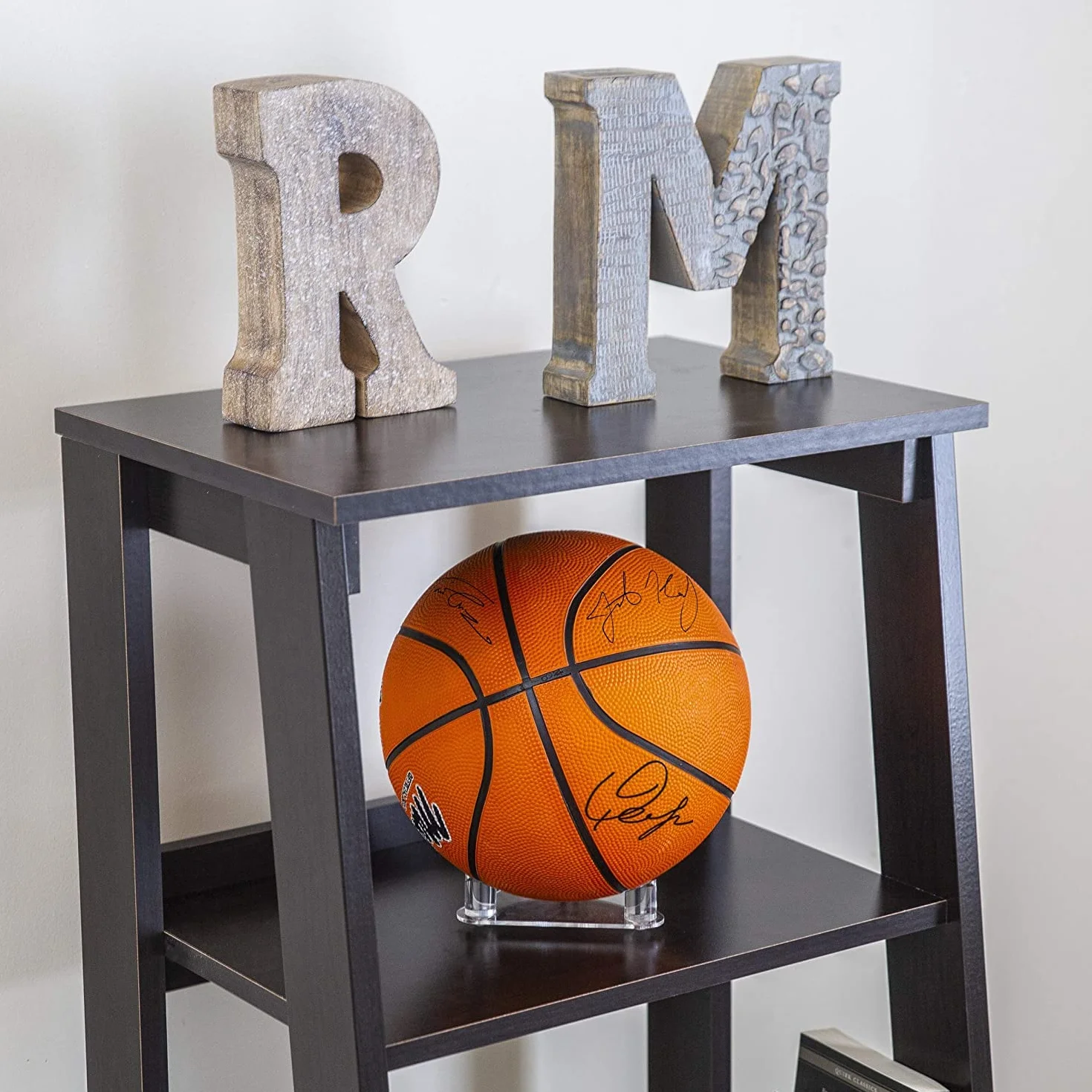 Transparent Acrylic Ball Holder for Basketball, Football, Volleyball