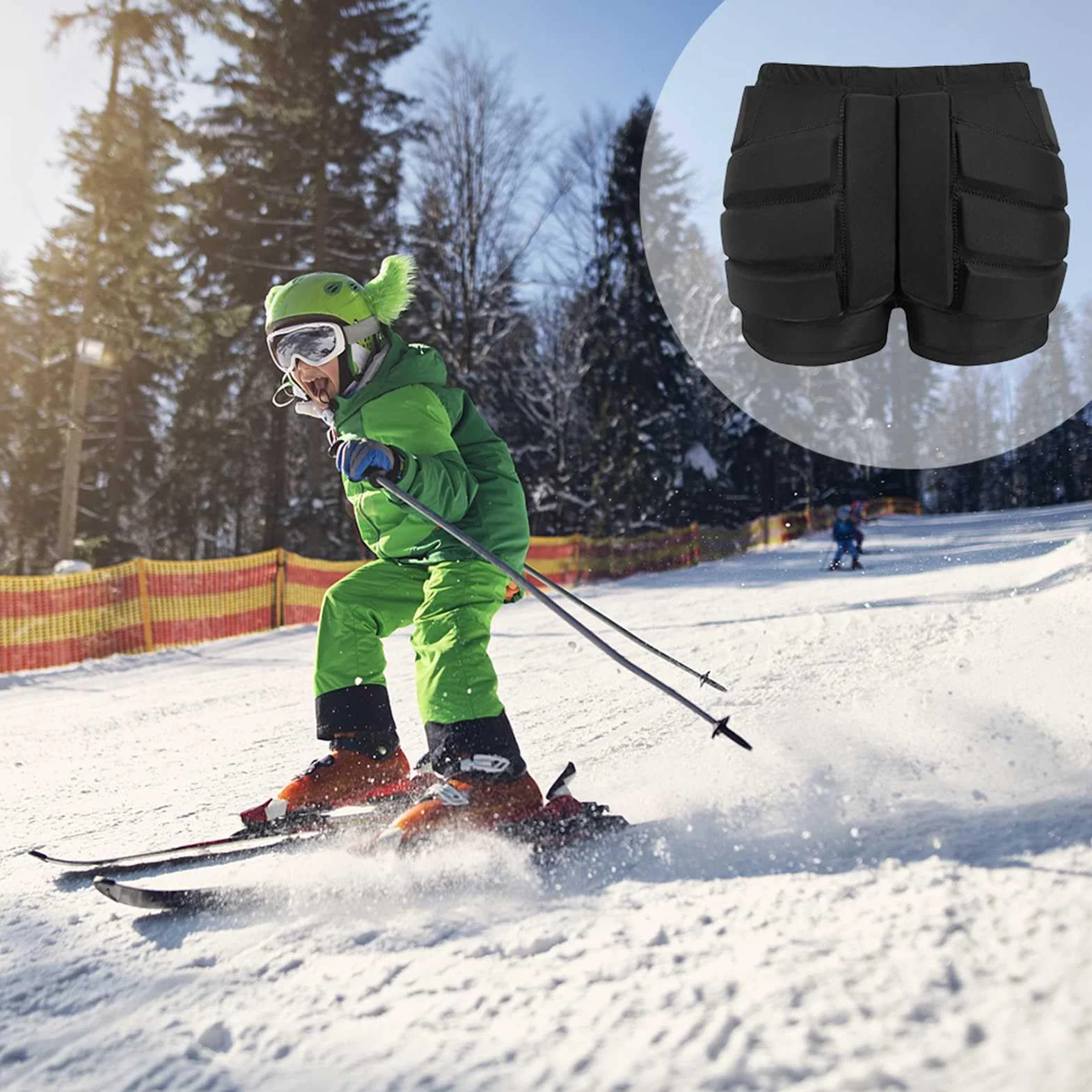 Coussinet de Fesses de Patinage Rembourrage épais Short Protection Hanches Enfants
