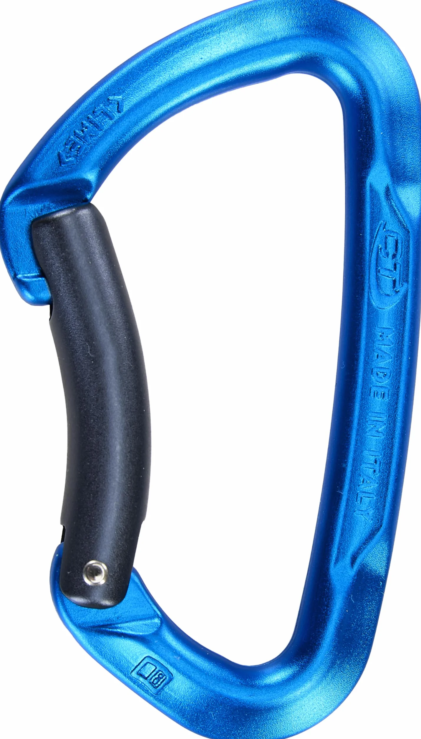 Climbing Technology Lime Set NY 12 cm Mousqueton Forme D Bleu Nylon 2 Unités 200 kg Auto-verrouillant