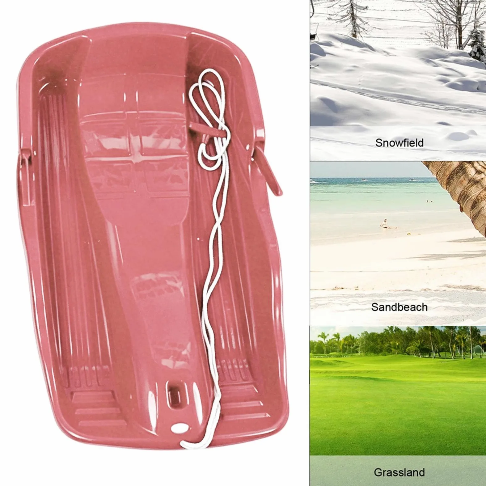 Luge à neige pour adultes - Planche de glissement pour sol épais - Jouet d'hiver | Équipement de luge à neige pour femmes, hommes, filles, plein air, rivières, lacs, ski, sable, jeu de Noël