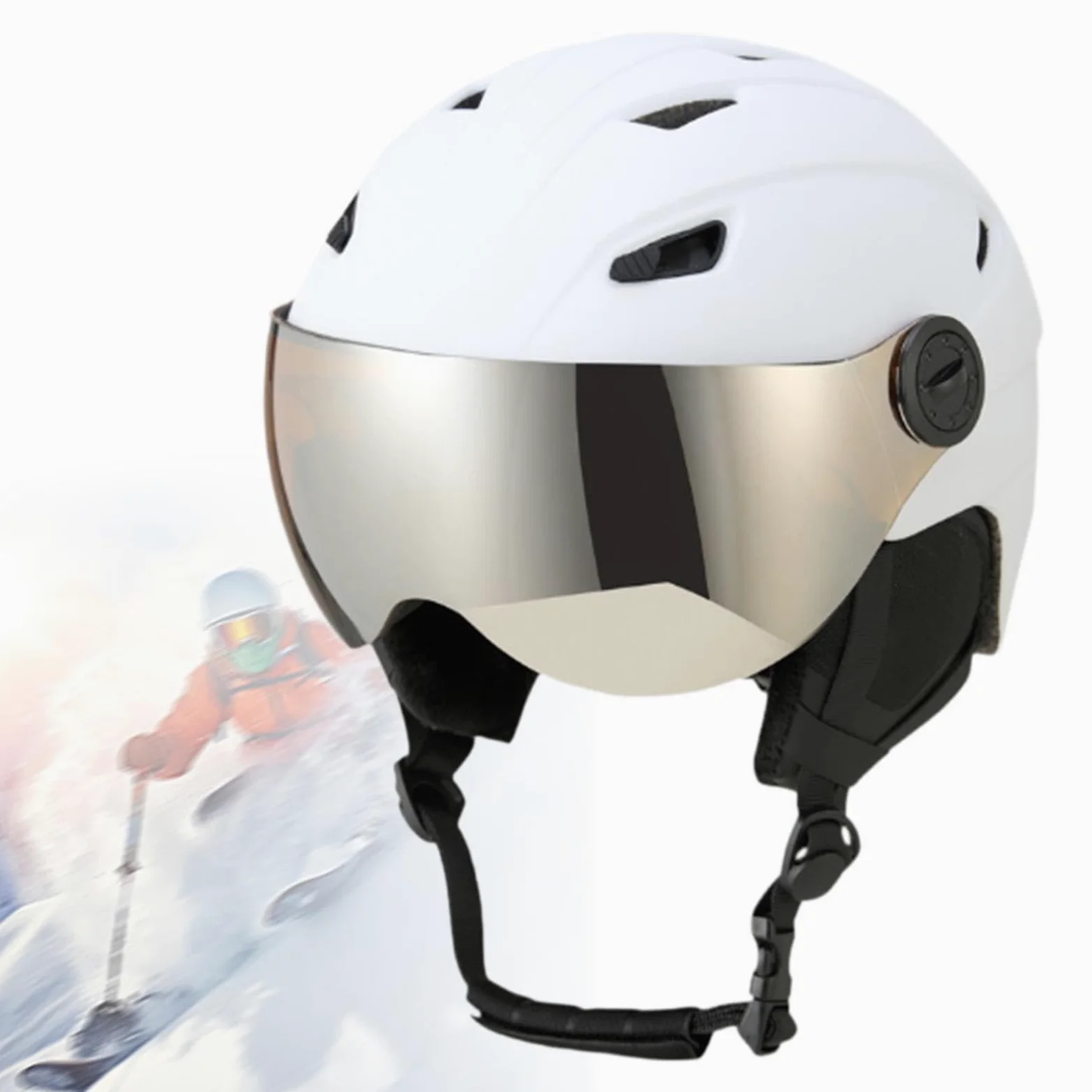Casque de Ski avec Visière Intégrée pour Homme et Femme pour Le Snowboard