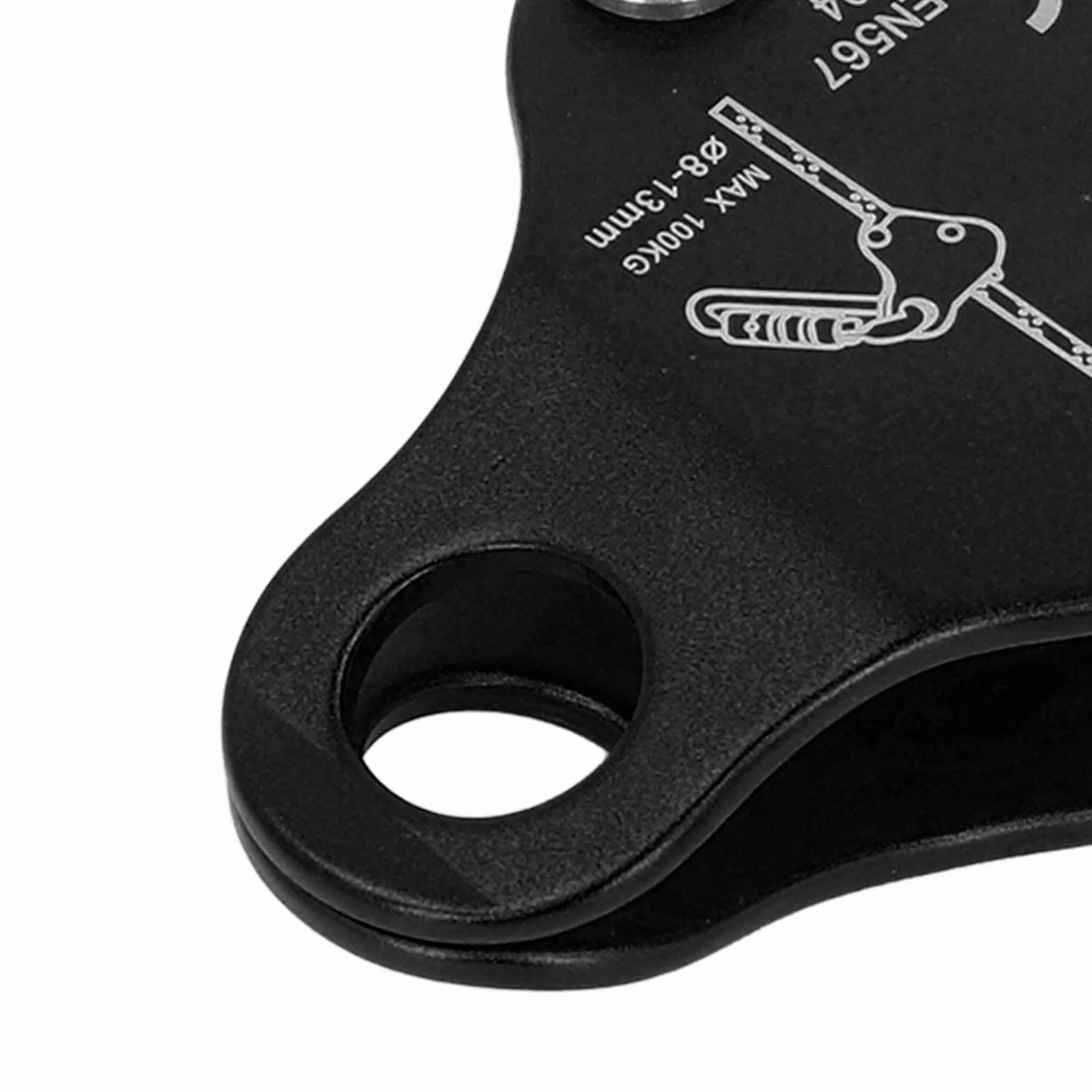 Keenso Bloqueur de Corde d'escalade en Alliage d'aluminium Autobloquant 8-13 mm pour Alpinisme Plein Air Noir