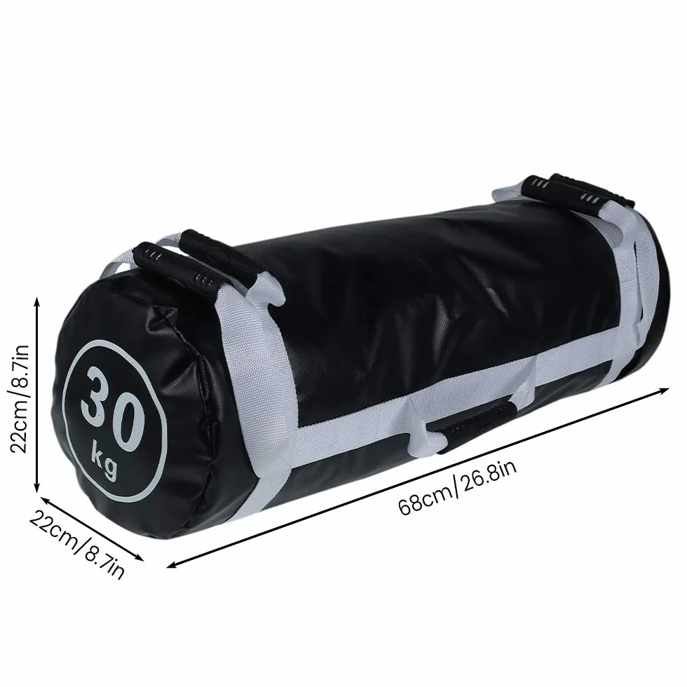Your's Bath Sac de Sable Musculation 15kg Sand Bag Power Bag Poignées Réglable Entraînement Fitness