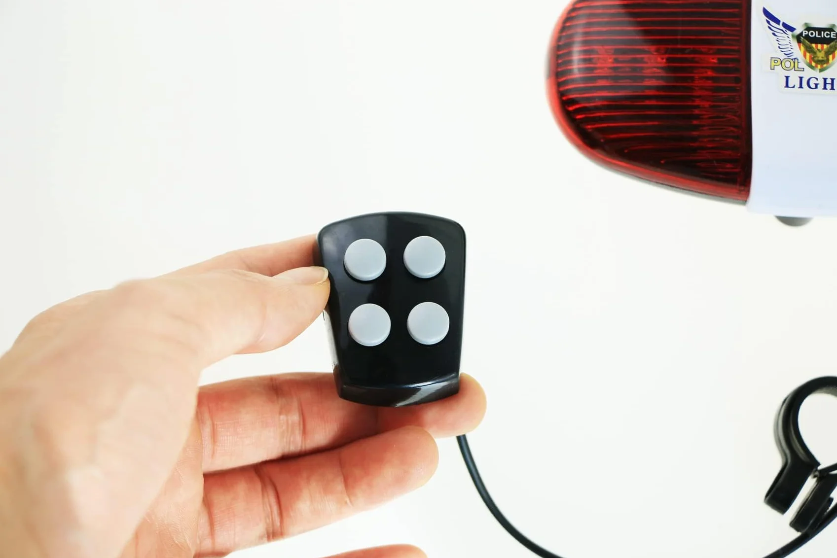 Leagy Lampe LED Vélo Police avec Sirènes Sonores Trompette Klaxon