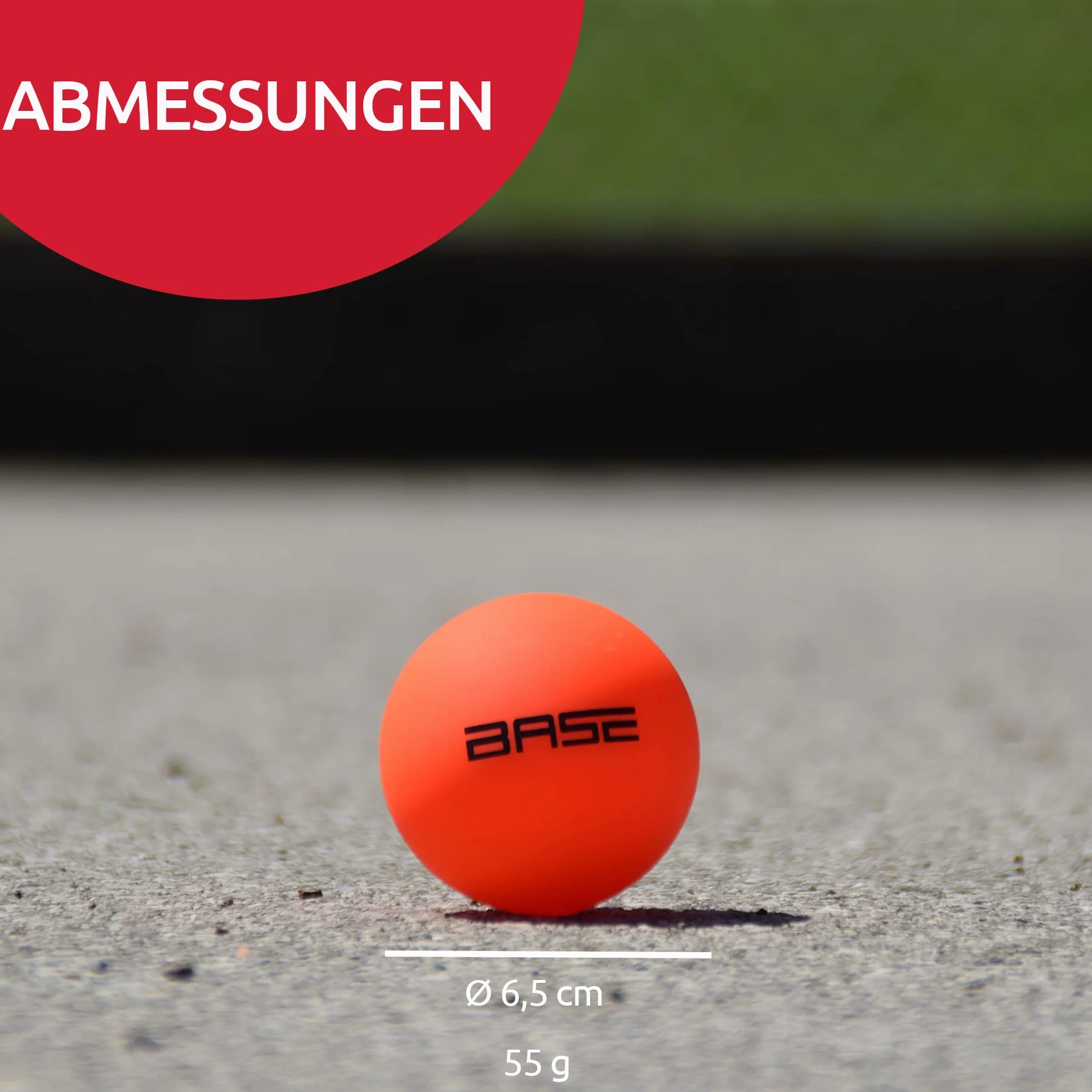 Ballon de Hockey de Rue Dureté Dure 6,5 cm Orange pour Tous Les Revêtements