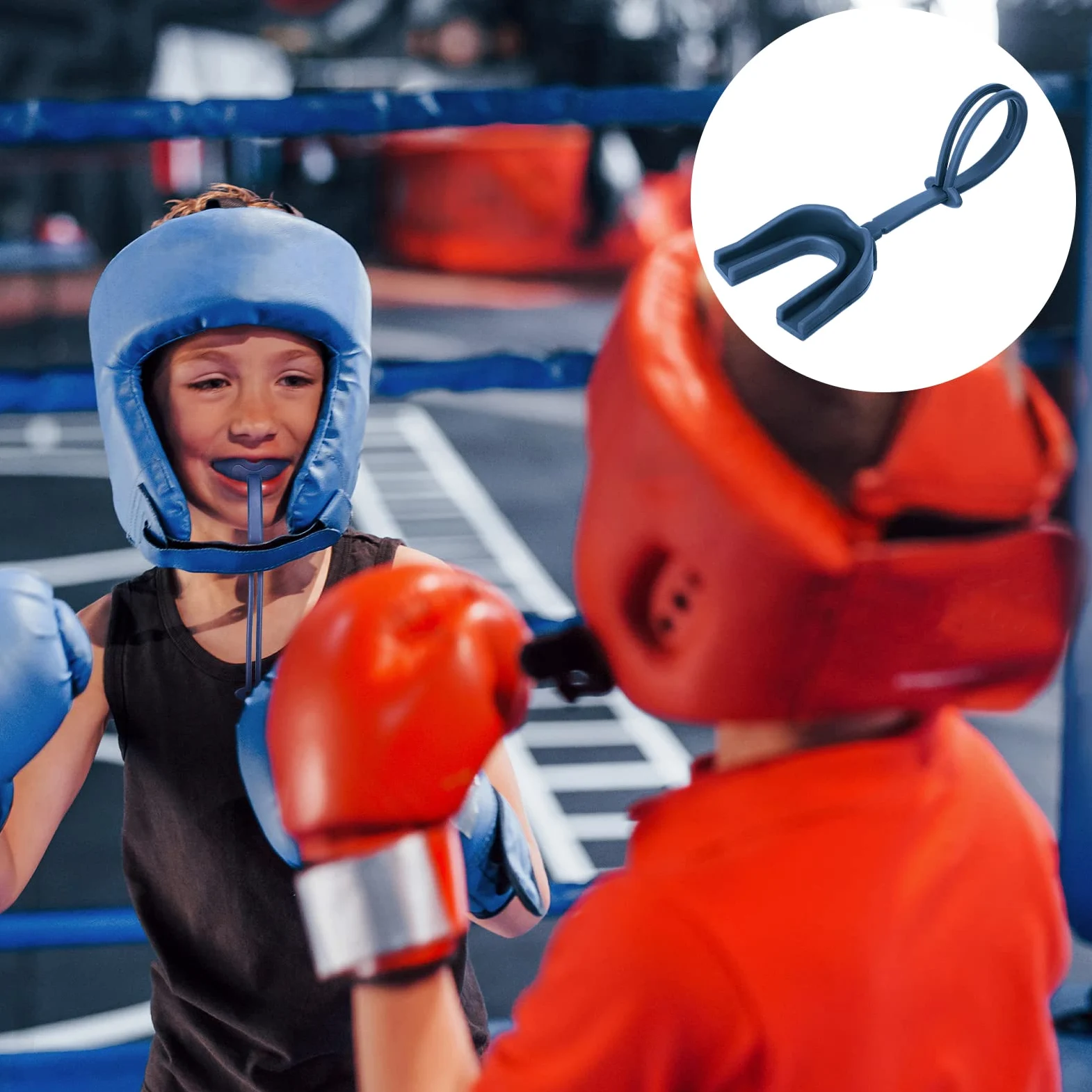 Seematn Lot de 40 protège-dents en vrac avec sangle pour jeunes boxes, sports et sports - Pour basket-ball, crosse, hockey, lutte