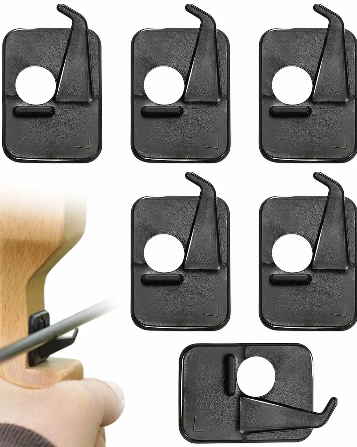 Porte-flèche Auto-adhésif Universel 6 Pièces pour Arc Recourbé & Longbow