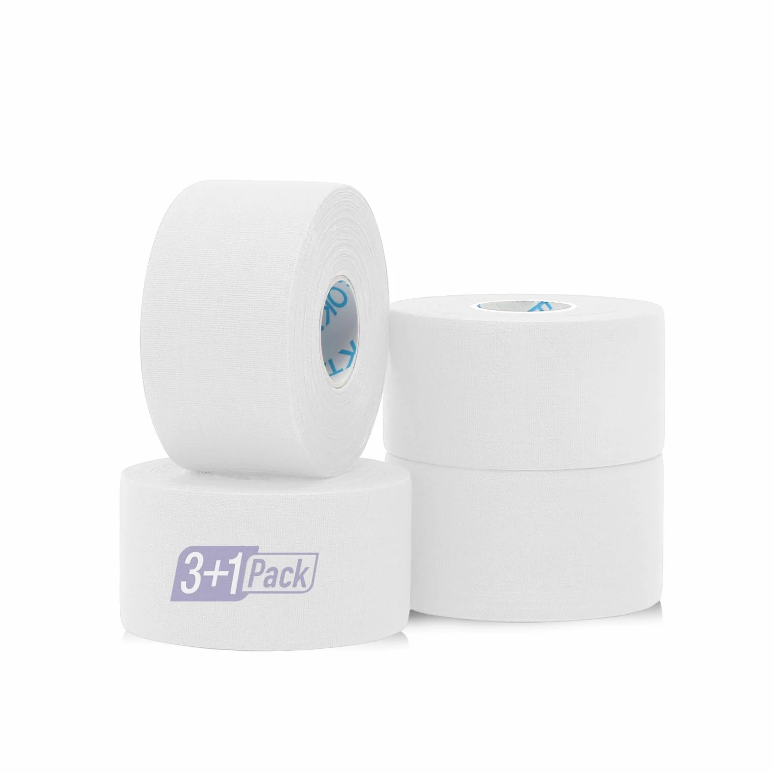 OK TAPE ruban adhésif sportif athlétique 3,8 cm x 13,7 m Blanc 4 Rouleaux