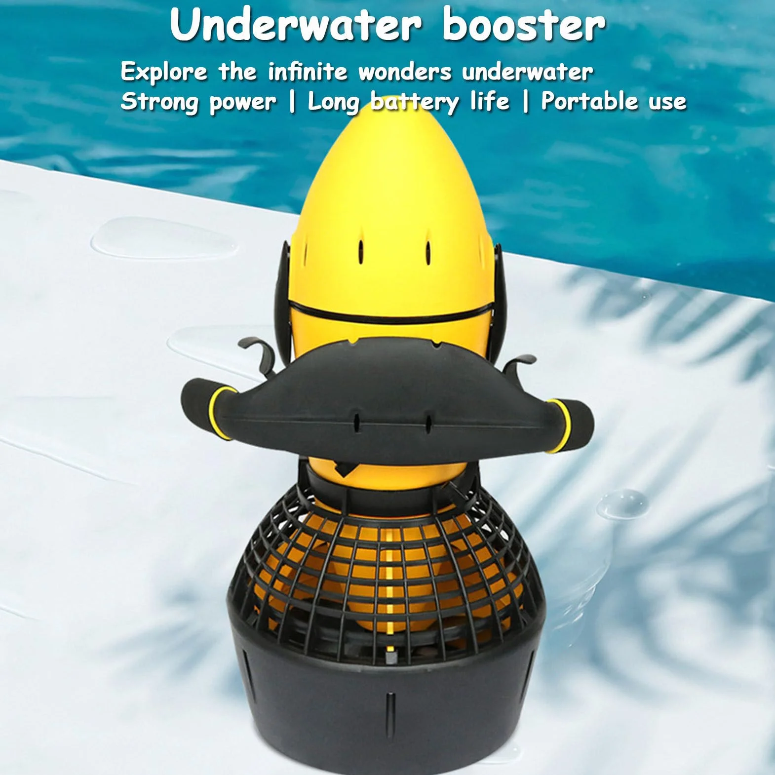 Scooter sous-marin 500W, propulseur de plongée double vitesse étanche pour piscine et plongée