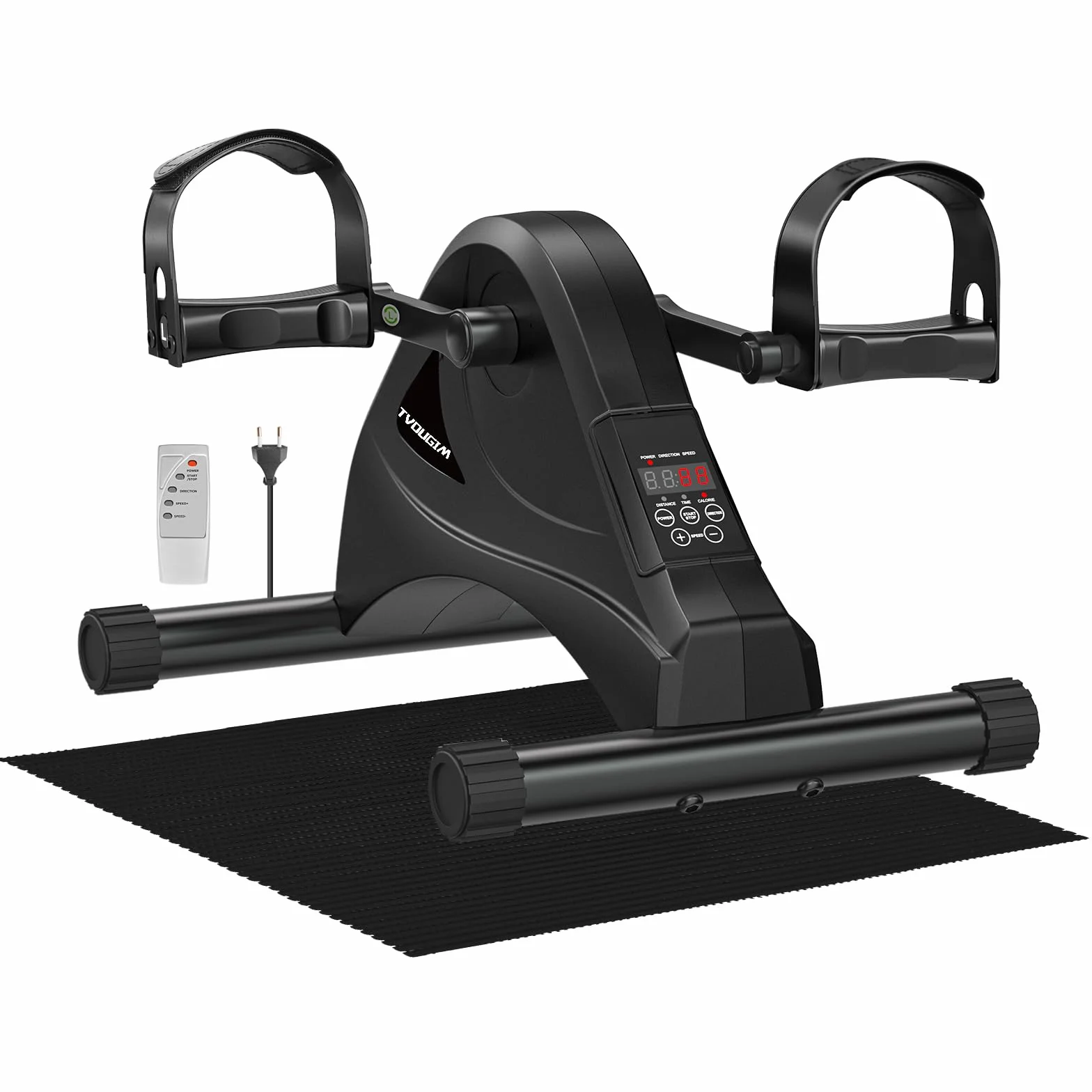 Mini Vélo d'appartement Électrique 6 Niveaux de Vitesse pour Jambes et Bras de Réadaptation