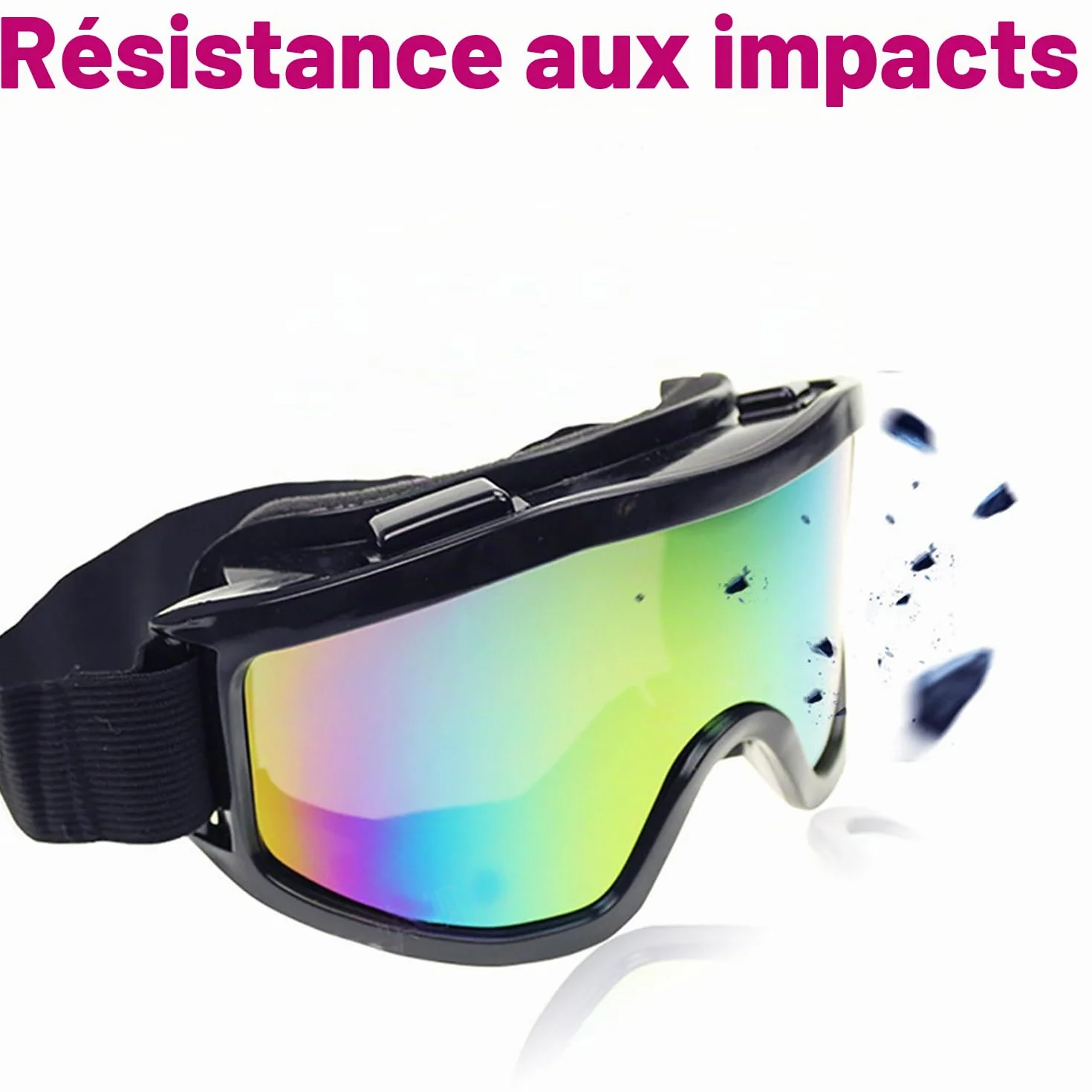 Lunettes de ski anti-buée protection UV unisexe
