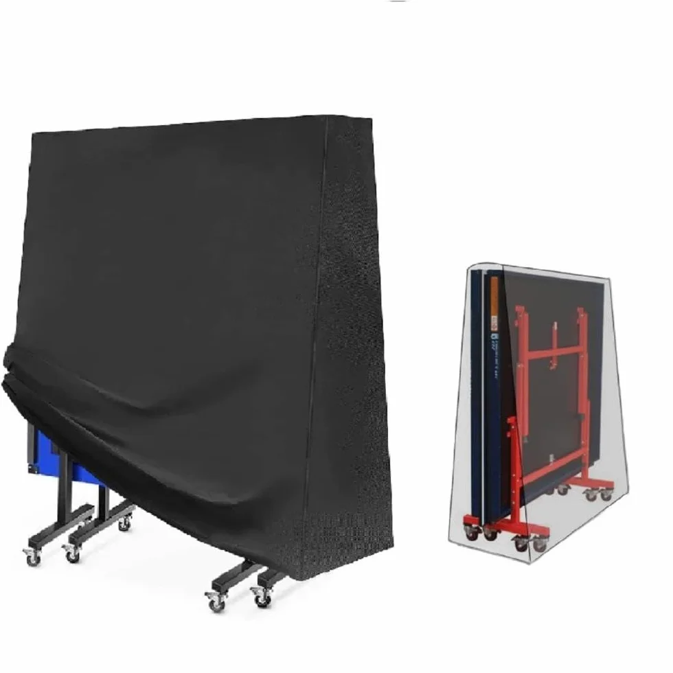 Housse Imperméable Table de Tennis de Table Trintion 185 x 70 x 165 cm Noir