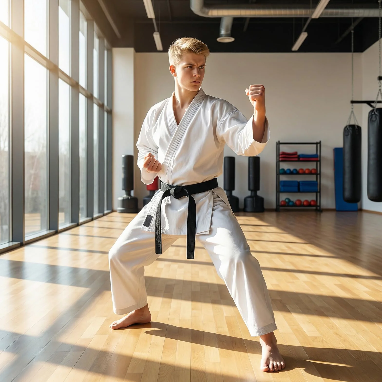Ceinture de Jiu Jitsu 280 cm Coton Résistant Noir