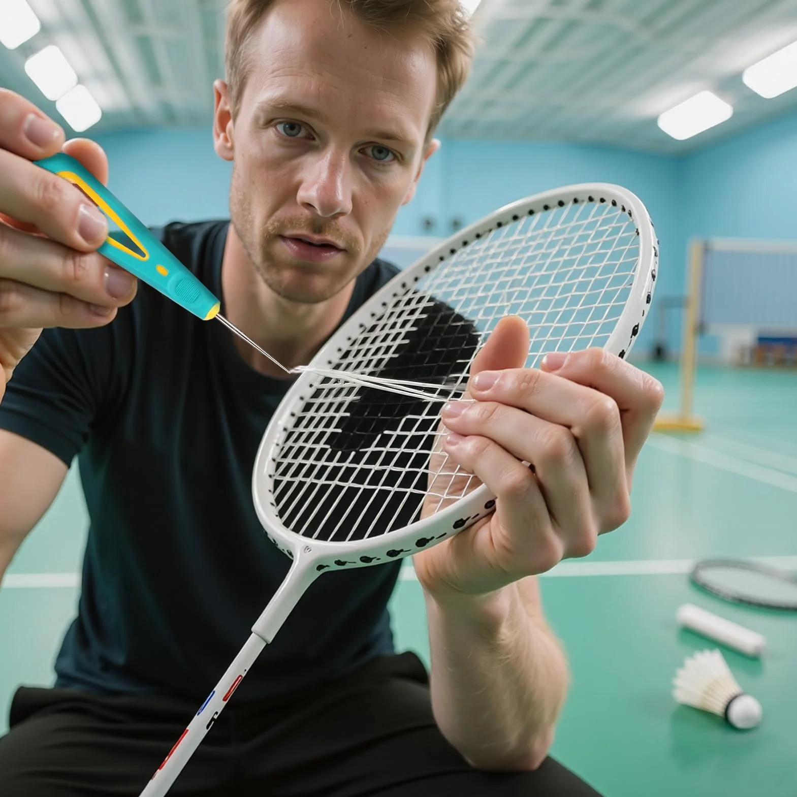 Cordage Poinçon Raquette Tennis Badminton Machine Outil Grip Remplacement