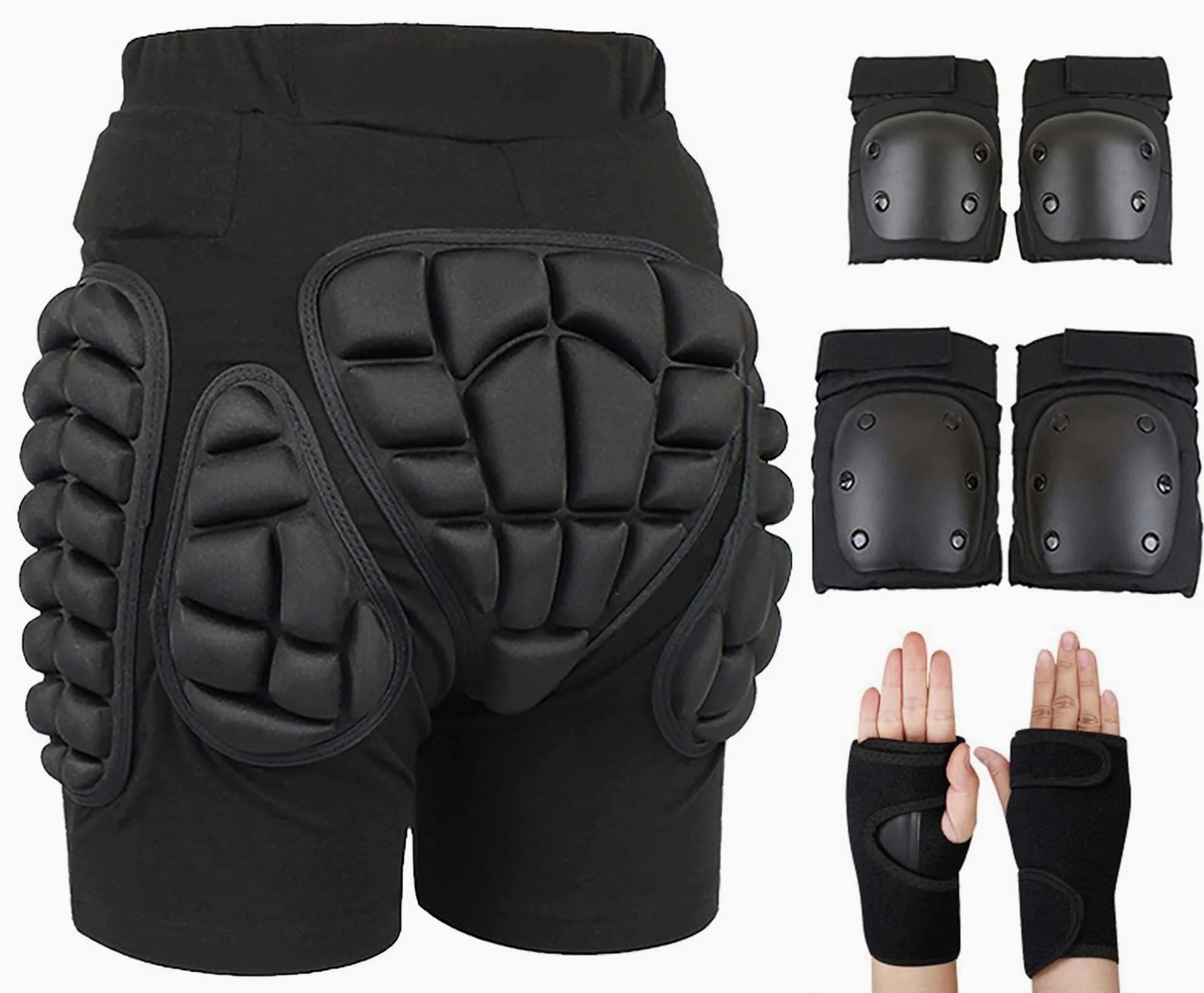 Short De Protection Rembourré Protège-Hanche Respirant Pour Patinage Snowboard Skating Ski Roller Équipement De Protection Des Fesses Pour Les Hanches (Color : C2, Size : M)