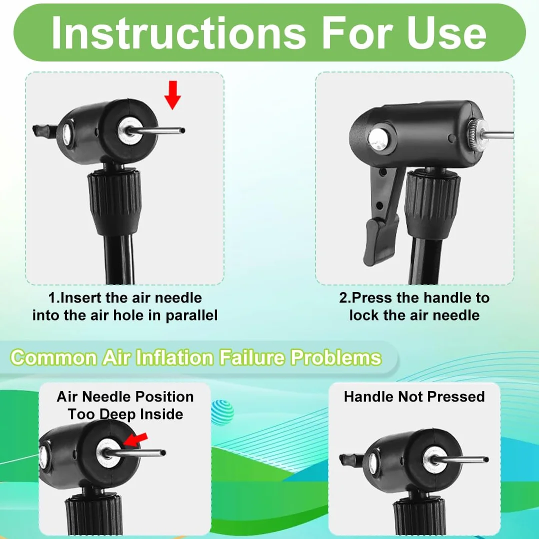 Pompe à Pied Portable pour Vélo Haute Pression pour Tous Vélos, Course, E-Bike, VTT