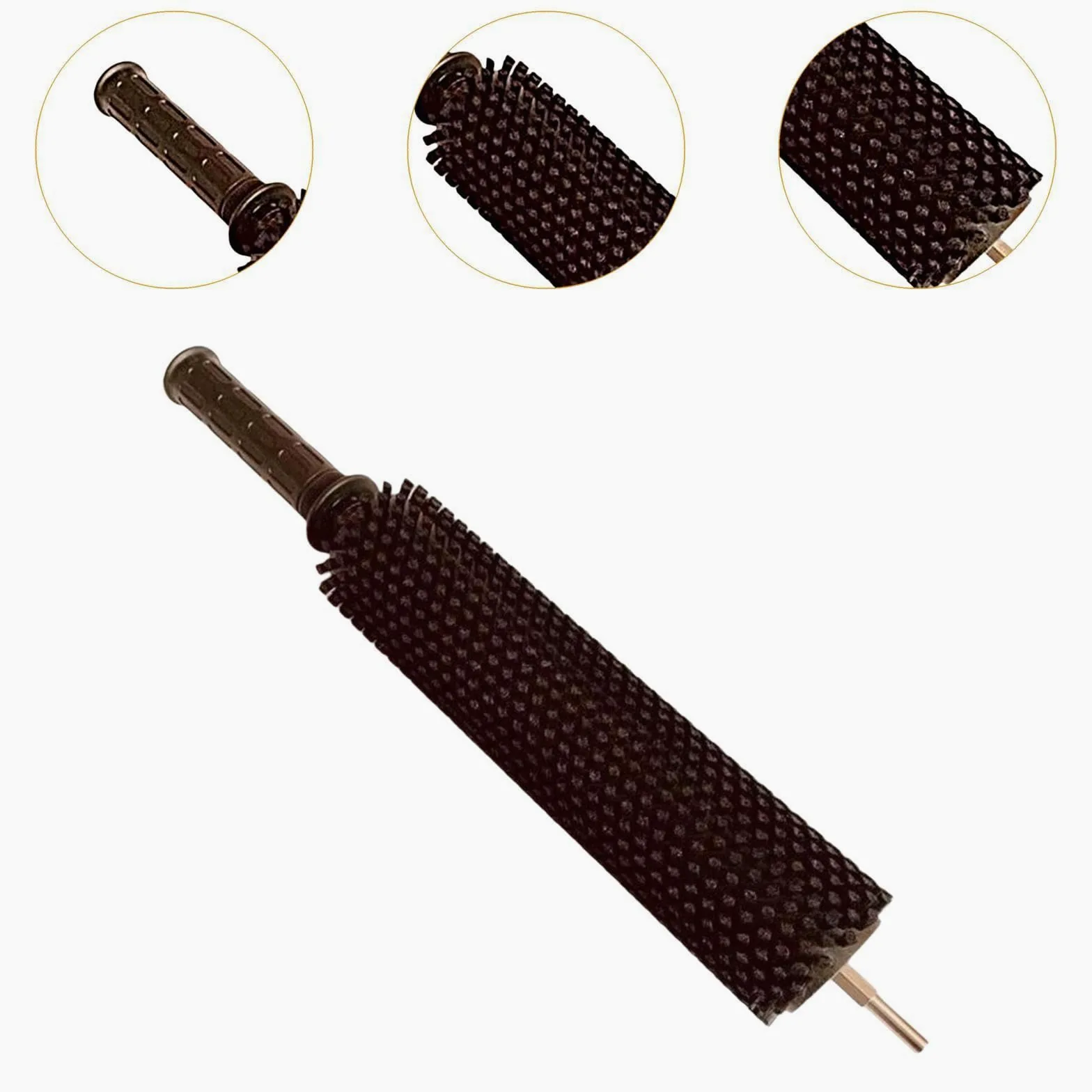 Kit de Fartage de Skis avec Manche, Brosse en Nylon de 30 Cm pour L'entretien des Skis