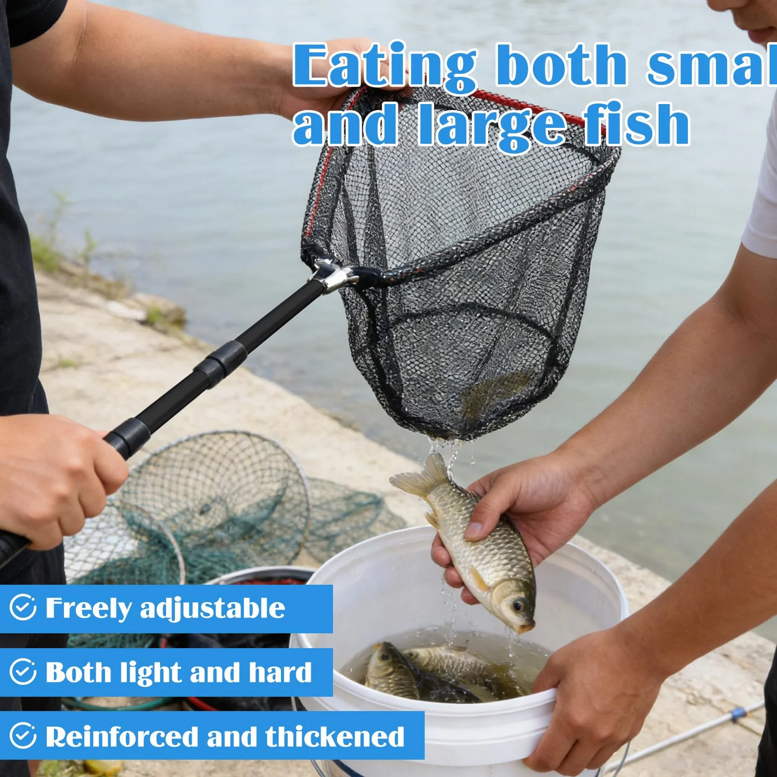 Épuisette De Pêche, Épuisette De Pêche Pliable 130cm avec Sac De Rangement, Épuisette De Pêches Télescopiquem, 3 Section, Épuisette Peches Carpe pour Carpe Truite Crevette Etang Bassin Poisson