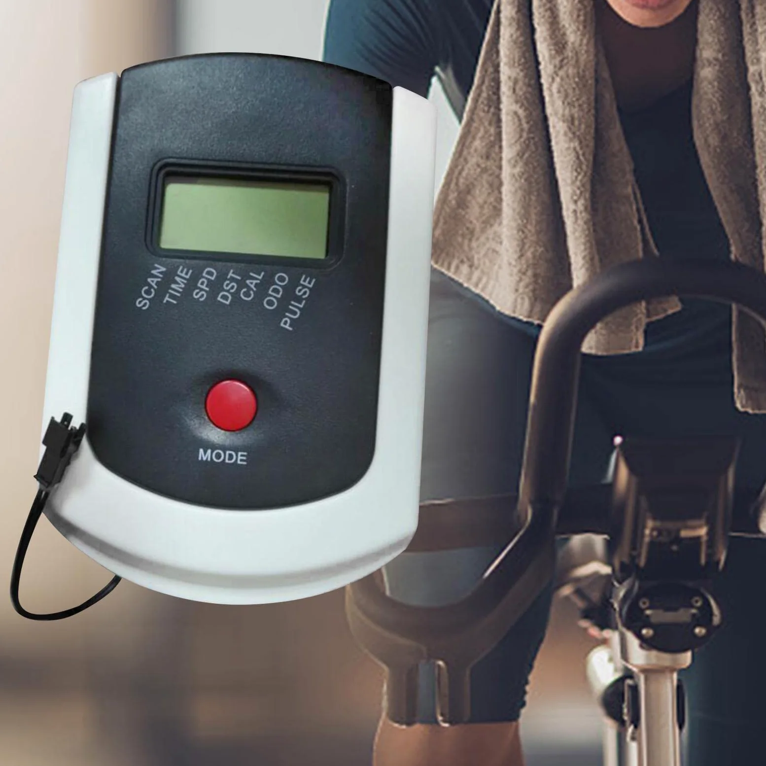UGPLM Compteur de vitesse professionnel avec moniteur LCD de fréquence cardiaque, pièces de rechange pour vélo stationnaire, vélo de sport