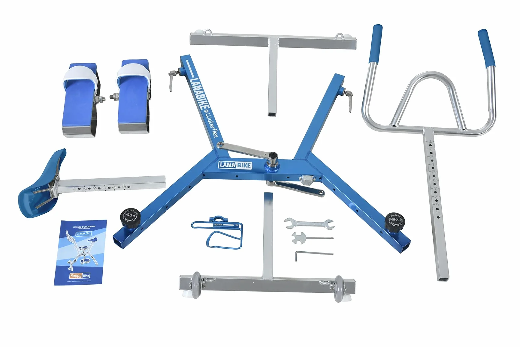 Waterflex Aquabike Lanabike Vélo Aquatique Piscine Large Bleu WX-LANA-BL