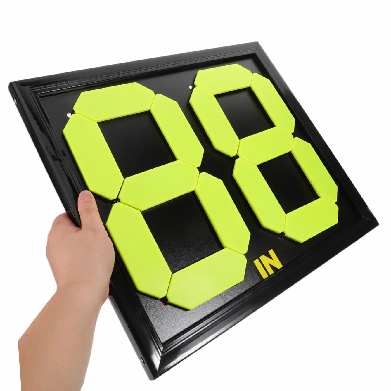 Tableau de Remplacement Manuel Football Noir en Pp pour Arbitres | Lecture Claire, Format Compact, Usage Basket et Volley, Design Polyvalent