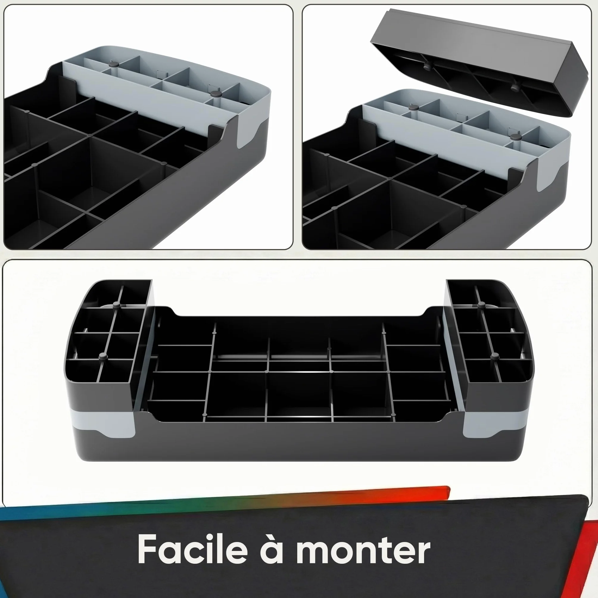 Ultrasport Stepper Fitness Aérobic Antidérapant 2 Niveaux 68 x 28 cm Gris