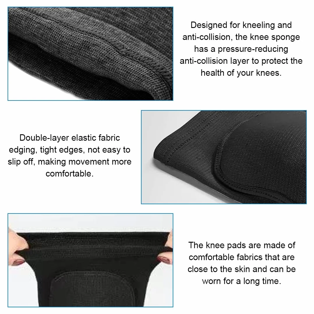Genouillères de sport compression rotule élastique antidérapant pour course à pied arthrite récupération blessures Taille universelle