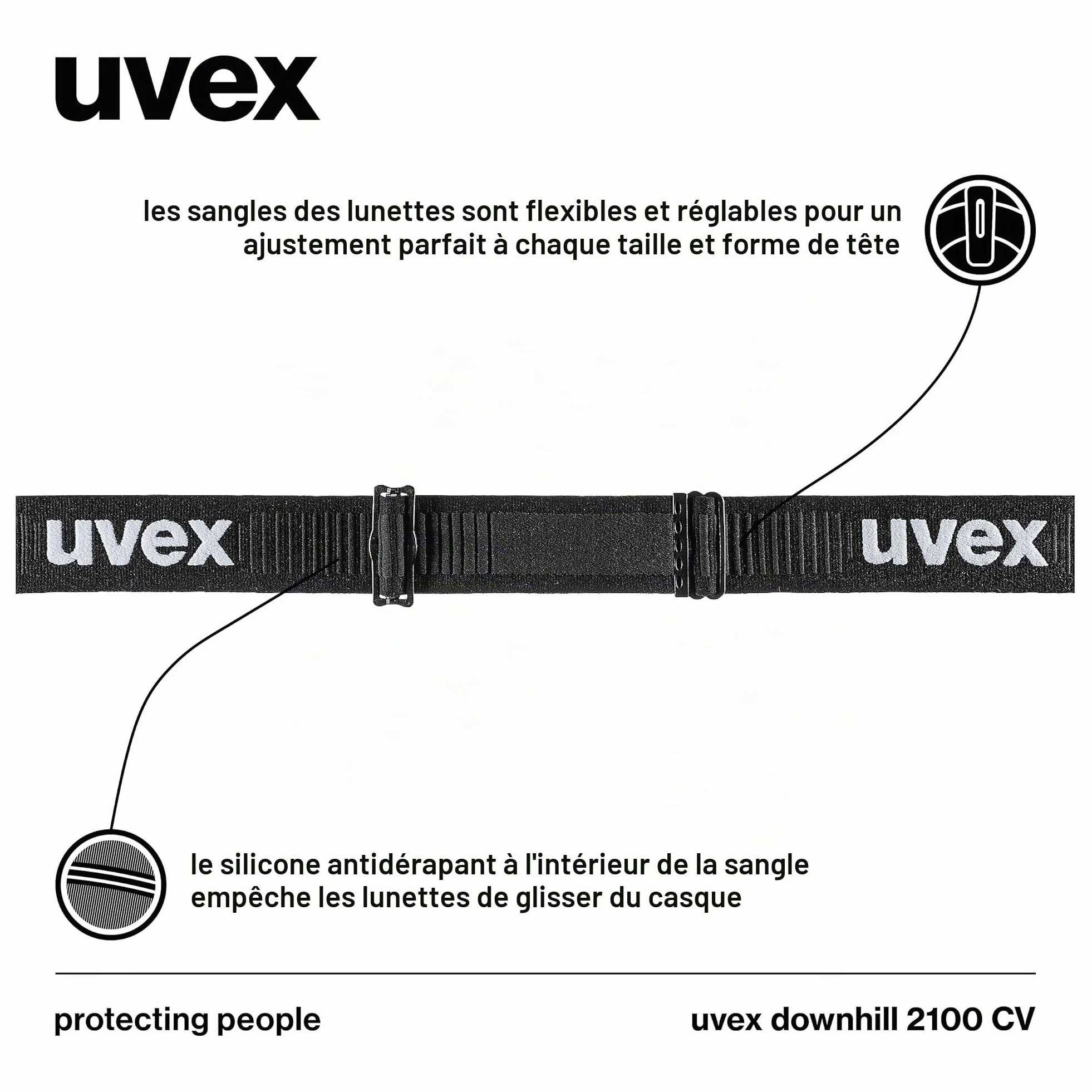 Uvex Downhill 2100 Cv lunettes de ski Mixte (lot de 1)