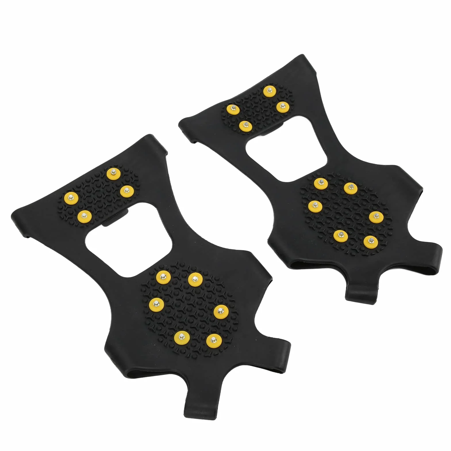 Crampons d'escalade sur Neige 10 Dents Antidérapants Acier Inoxydable Noir
