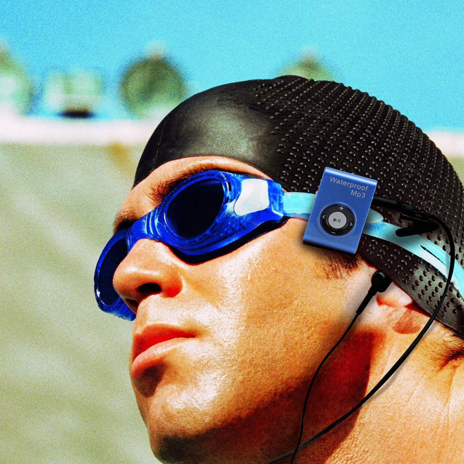 Lecteur MP3 étanche 8 Go avec écouteurs imperméables pour natation plongée surf ski