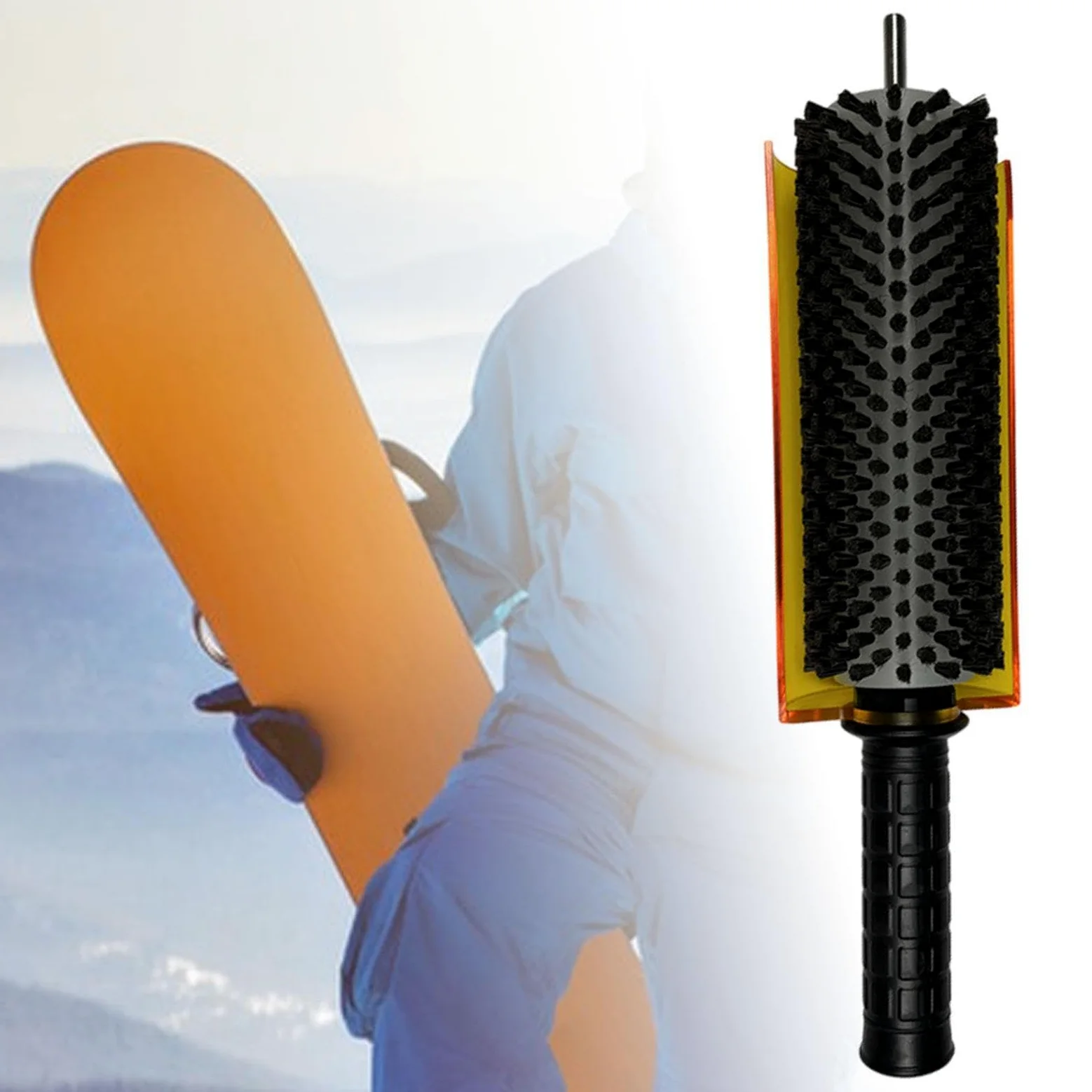 Fenteer Brosse à Ski avec Manche et Housse, Kit de Fartage pour Skis