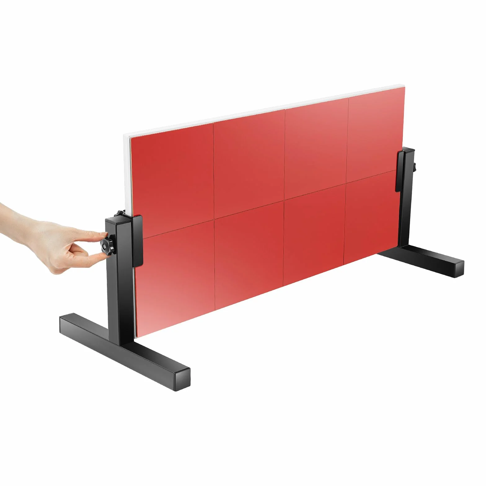 Ping Pong Rebounder Planche de tennis de table rebond avec 8 caoutchoucs rouges, équipement d'auto-entraînement pour la maison, la gym, l'intérieur et l'extérieur
