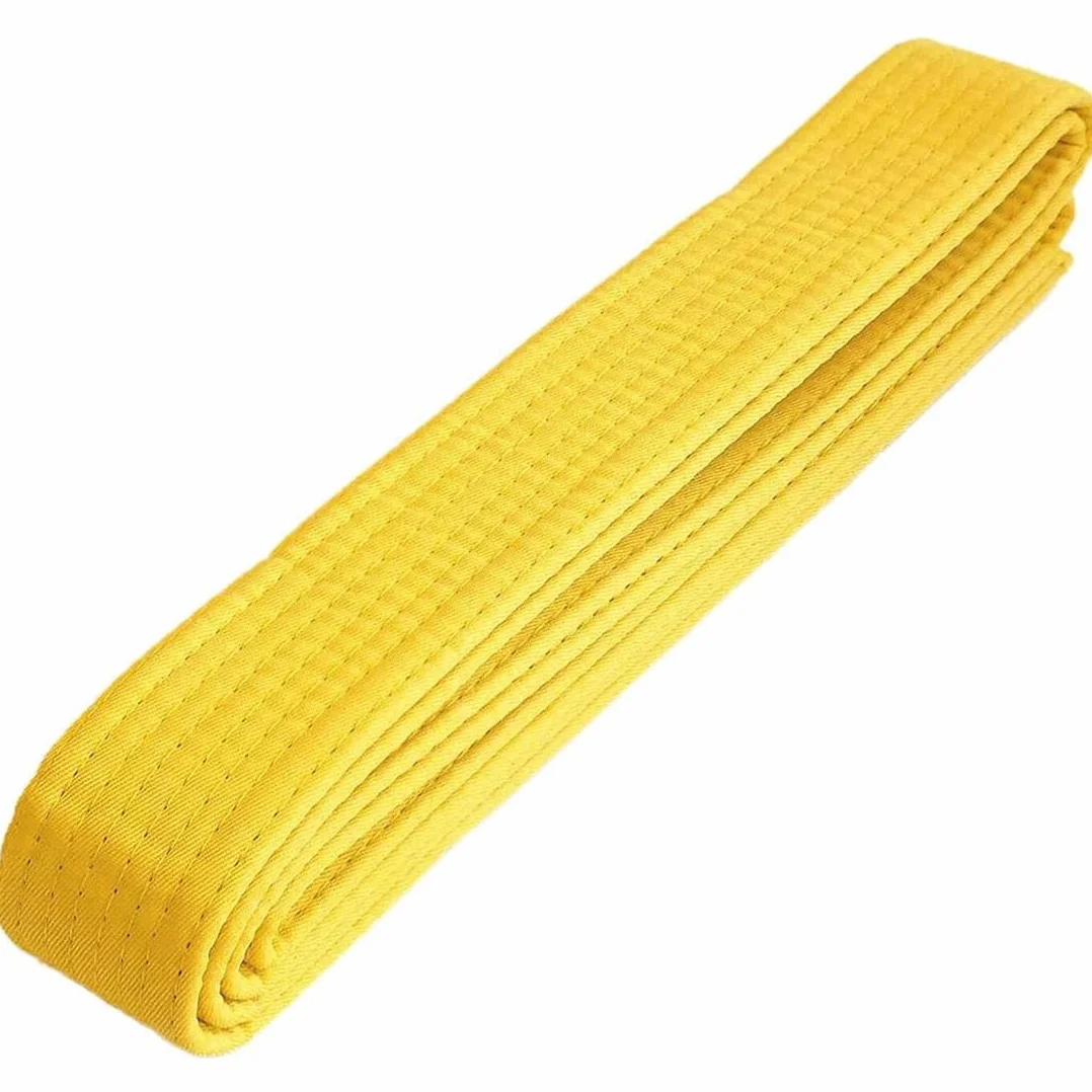 Ceinture de Taekwondo Jaune 220 cm pour Enfants Adultes, Judo Karaté Arts Martiaux