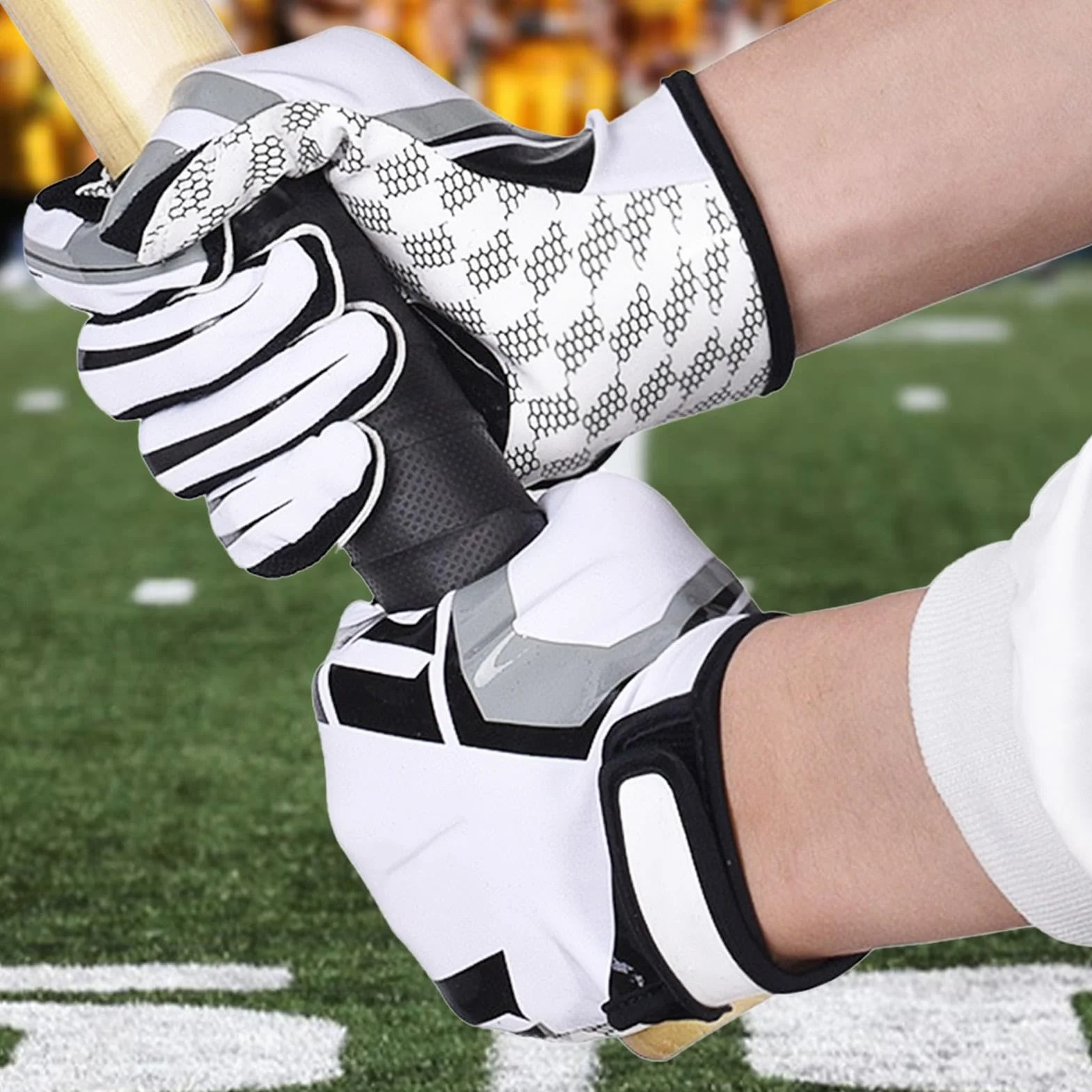 Gants de Baseball pour Hommes, Gants de frappeur antidérapants, Paume Super adhérente, Respirants pour Baseball et Softball