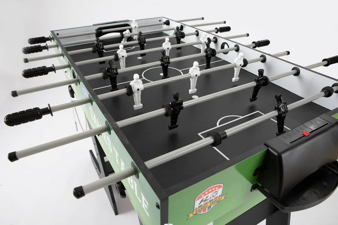 HLC Table Multijeux 4 en 1, Baby Foot Pliable, Multifonction Sport Babyfoot/Billard/Tennis de Table/Hockey, Convient Aux Adultes Et Aux Enfants Plaisir Familial.