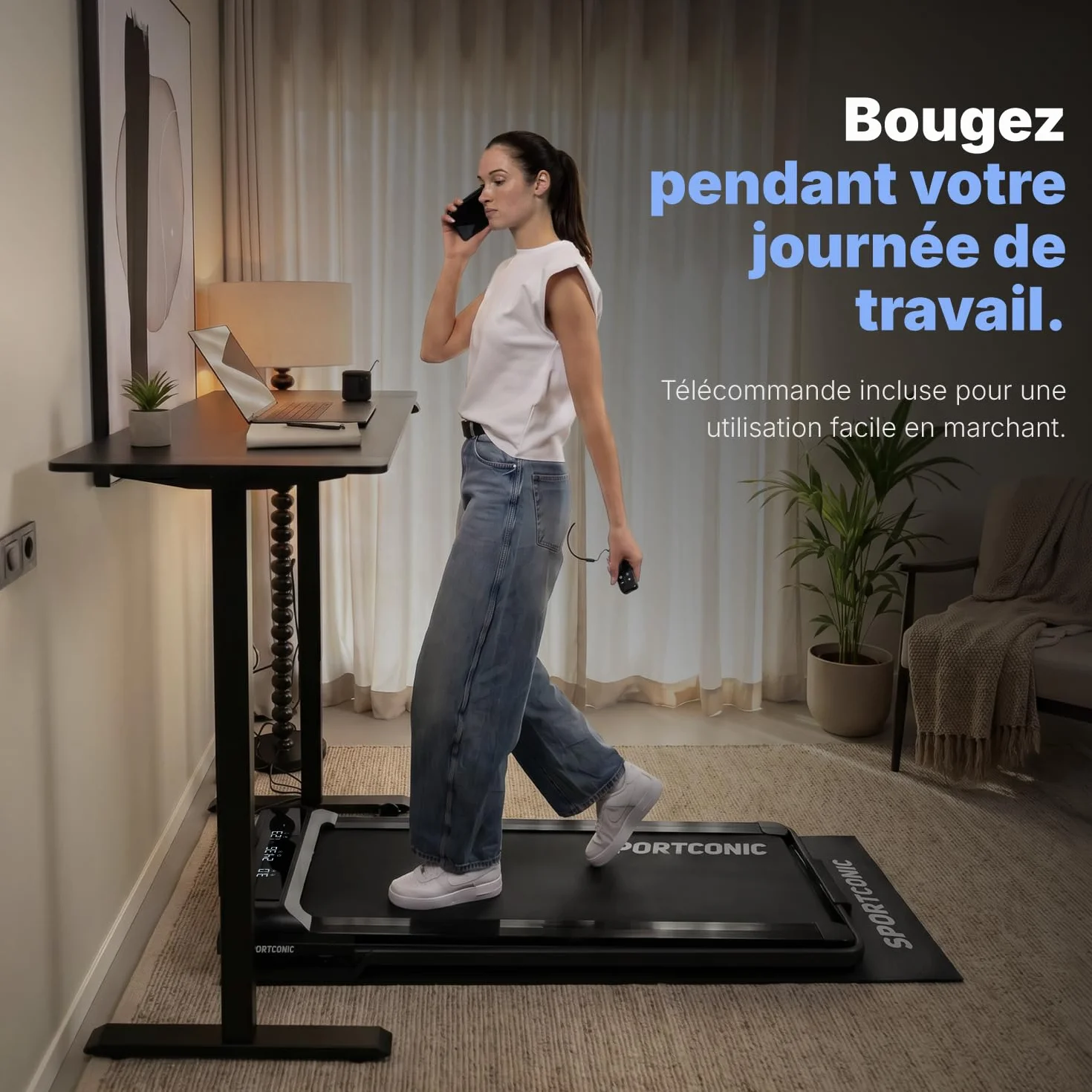 Tapis de Course Pliable Silencieux avec Télécommande – Walking Pad Compact pour Maison & Bureau