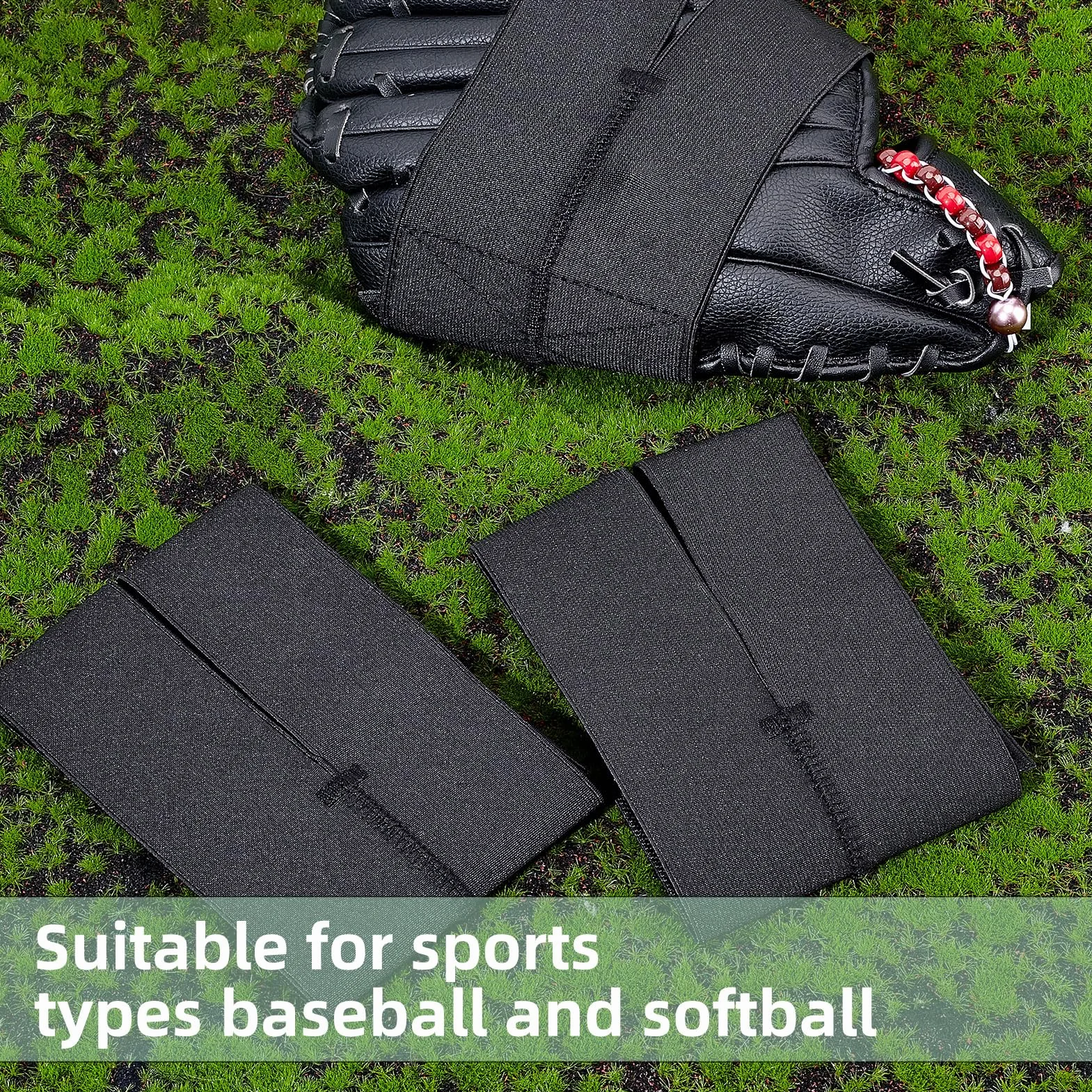 NICENEEDED 3 Bande de Protection pour Gants Sangle Élastique Baseball Softball Accessoires