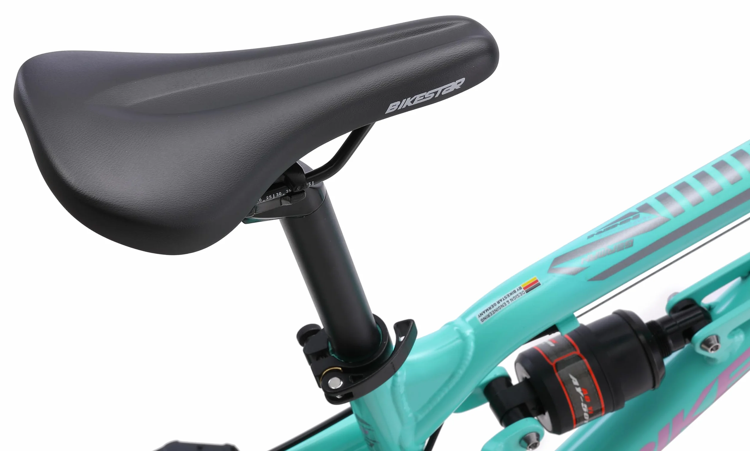 BIKESTAR VTT Vélo Tout Terrain Tout Suspendu 20 Pouces 7 Vitesses Shimano Freins Disque Enfants 6 Ans