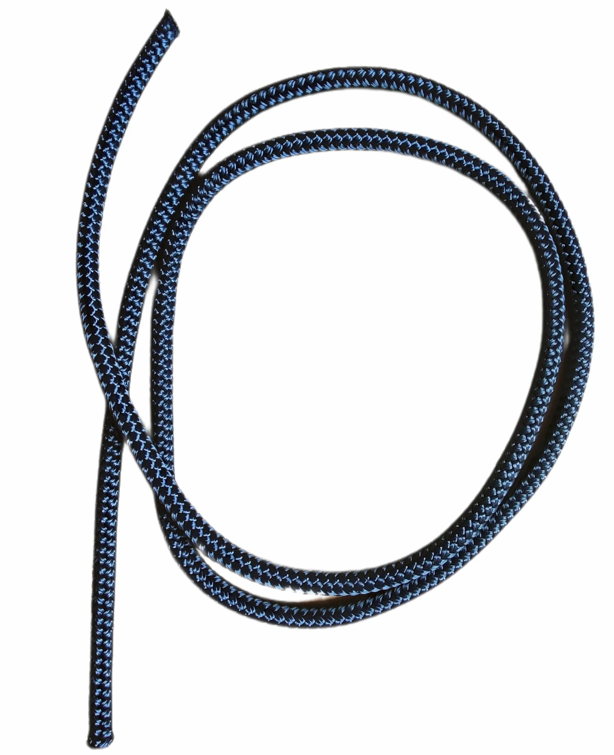 Corde en polyester double tressée 6 mm pour voile, bateau, yacht, canot, exercice équestre, multi-usage, résistante aux intempéries (bleu marine, 1 m)