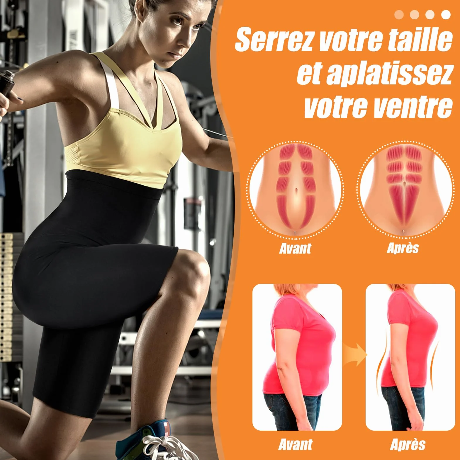 Kiiwah Pantalon Sudation Amincissante Femme Taille Haute Ventre Plat Maigrir Sport Sauna Shapewear Fitness Gym Yoga