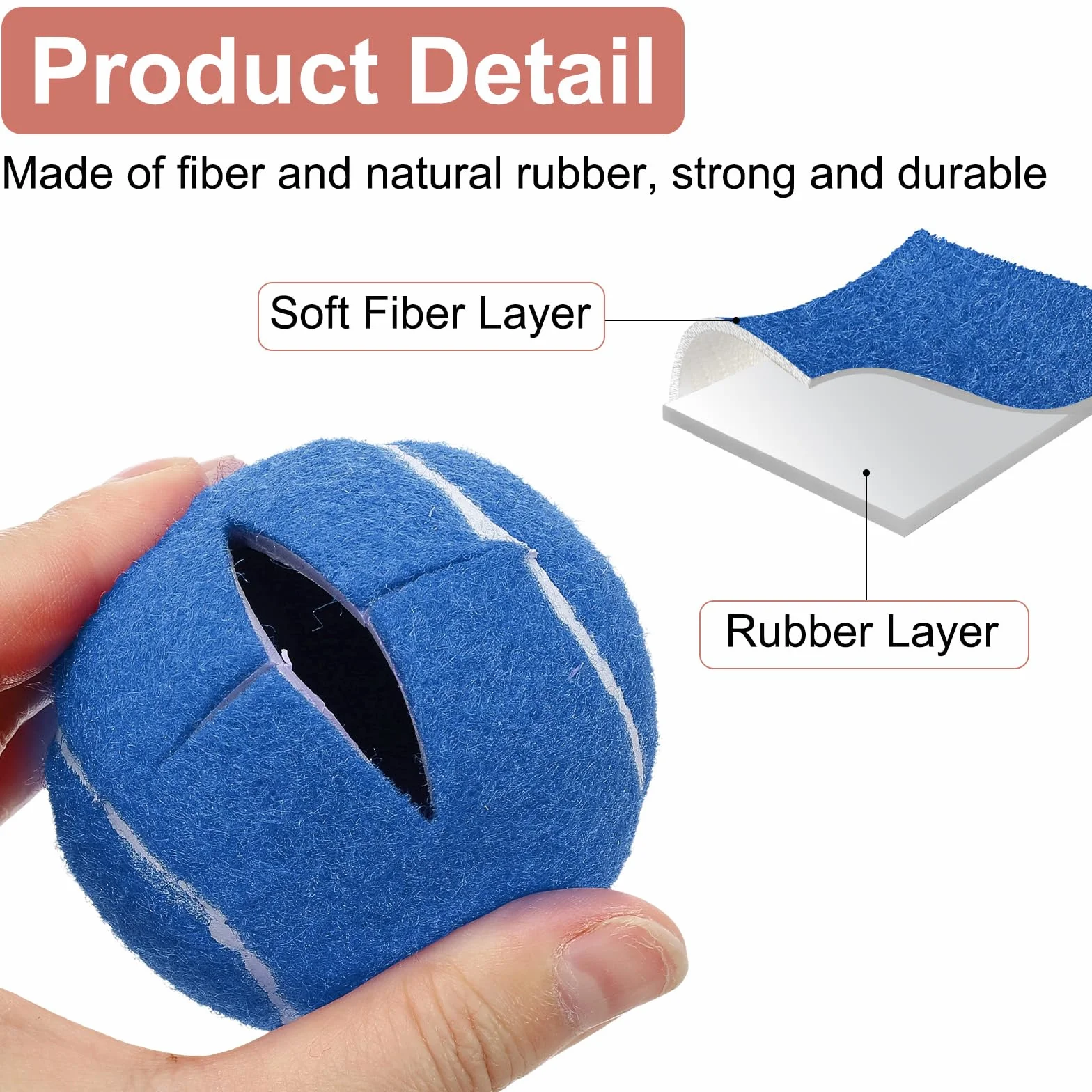 QUARKZMAN Balles De Tennis Prédécoupées pour Déambulateurs, Accessoires Universels, Protection De Sol, Bleu Foncé