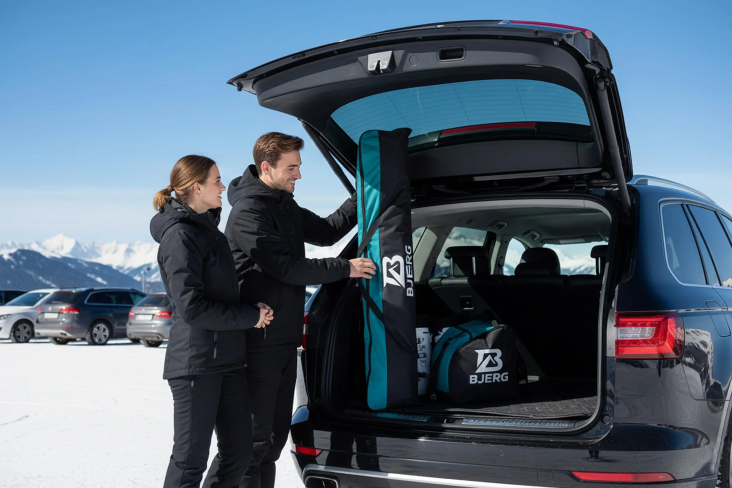 BJERG Sac de ski et sac à chaussures imperméable – Ensemble transport ski – Fabriqué en UE