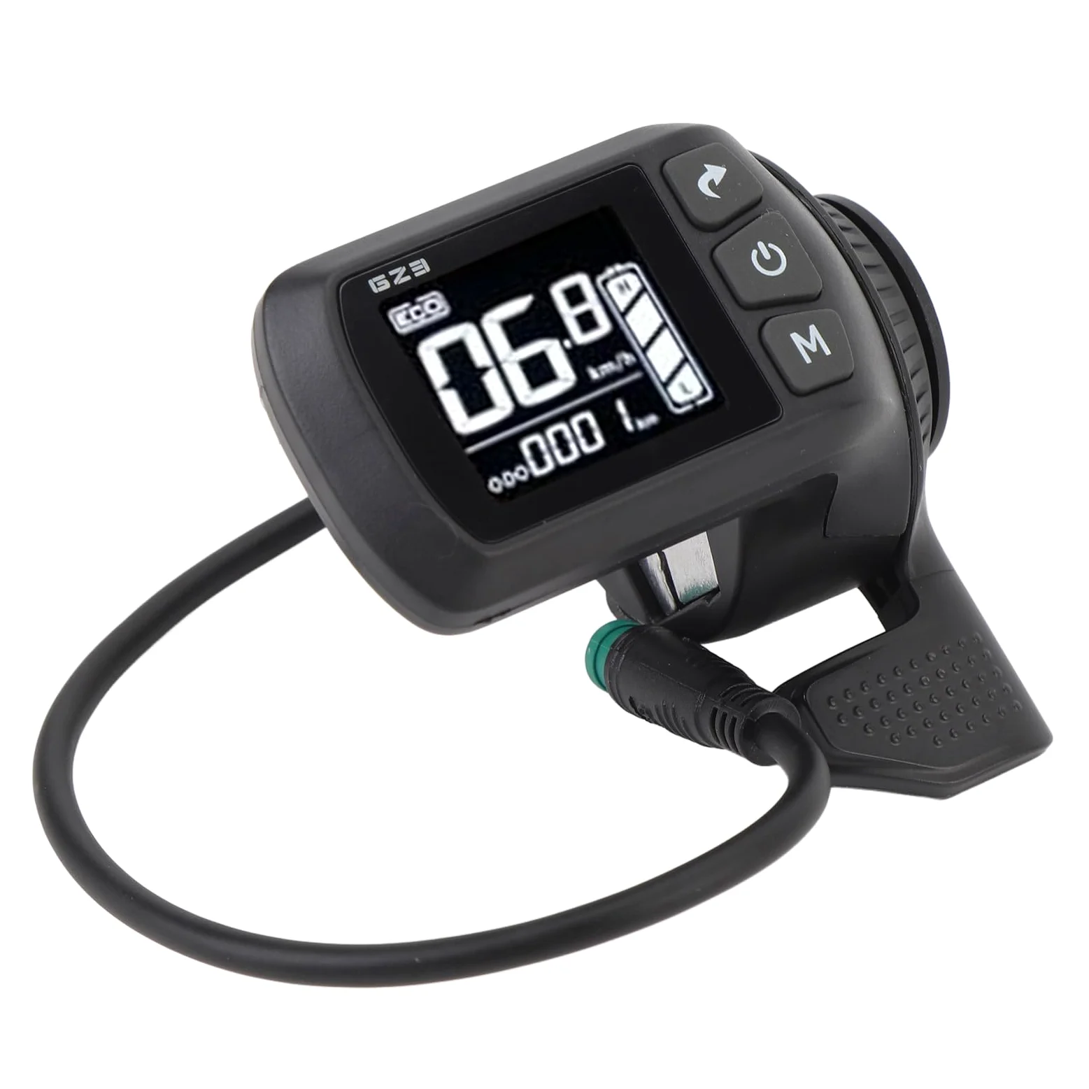 Dilwe Écran LCD de Cycle électrique, Panneau D'affichage LCD étanche 2 en 1 avec Connecteur à 5 Broches, Compteur D'affichage LCD de Cyclisme avec visibilité Claire