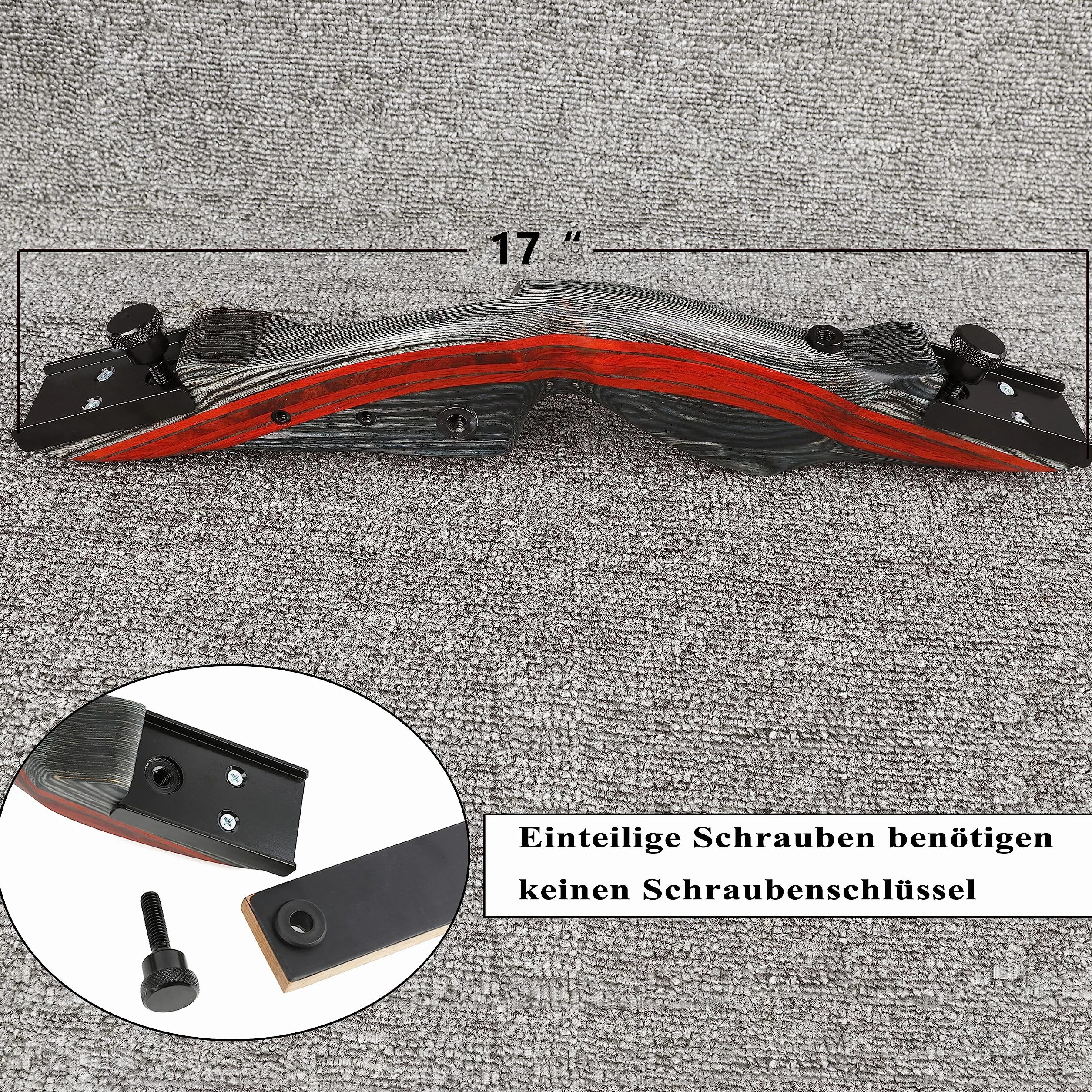 Takedown Recurve Arc 62 Pouces Tir à l'Arc Chasse 20-35lbs Bois Traditionnel avec Flèches Carbone